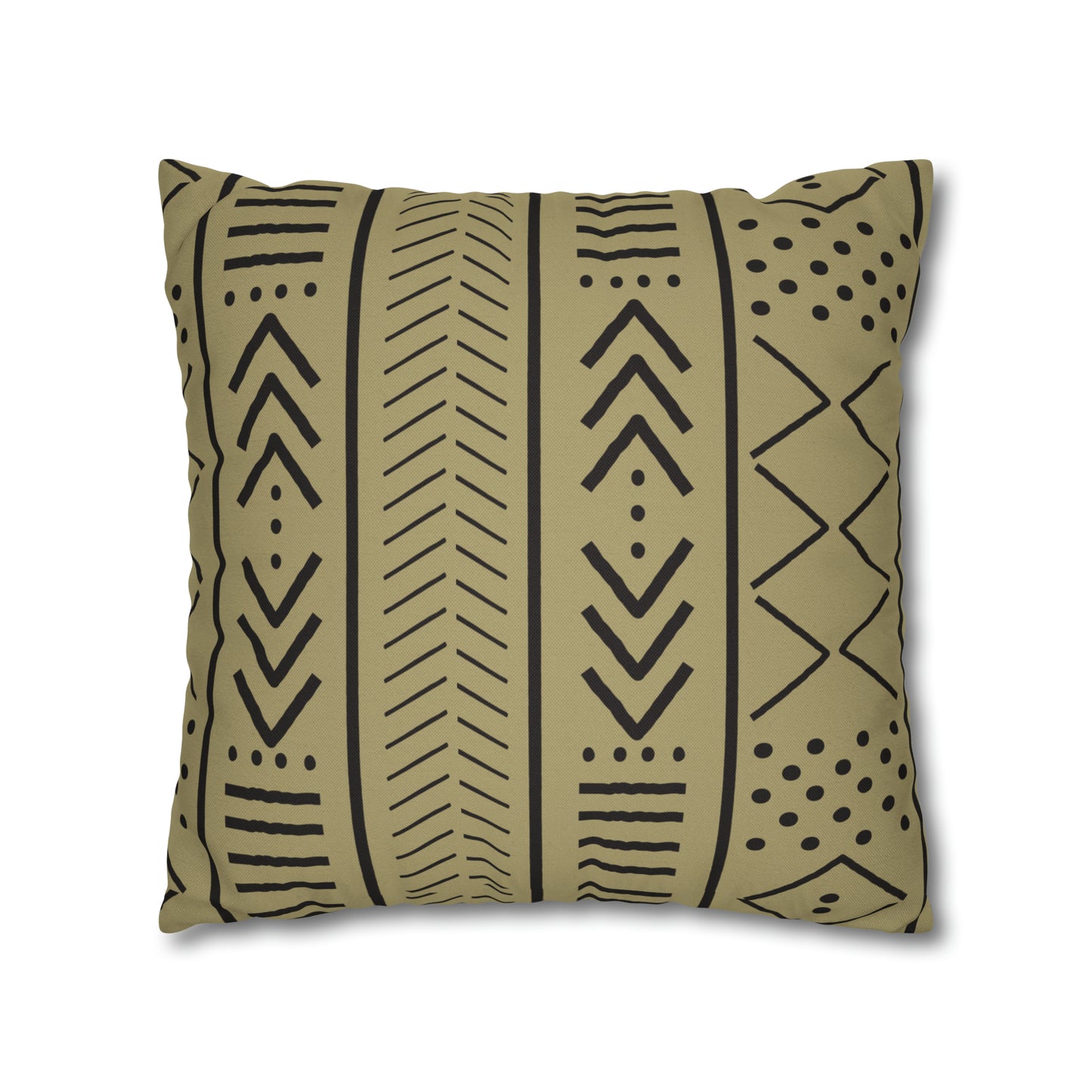 Biege Mudcloth Inspired Square Pillow Case | Afrocentric Pillow Case