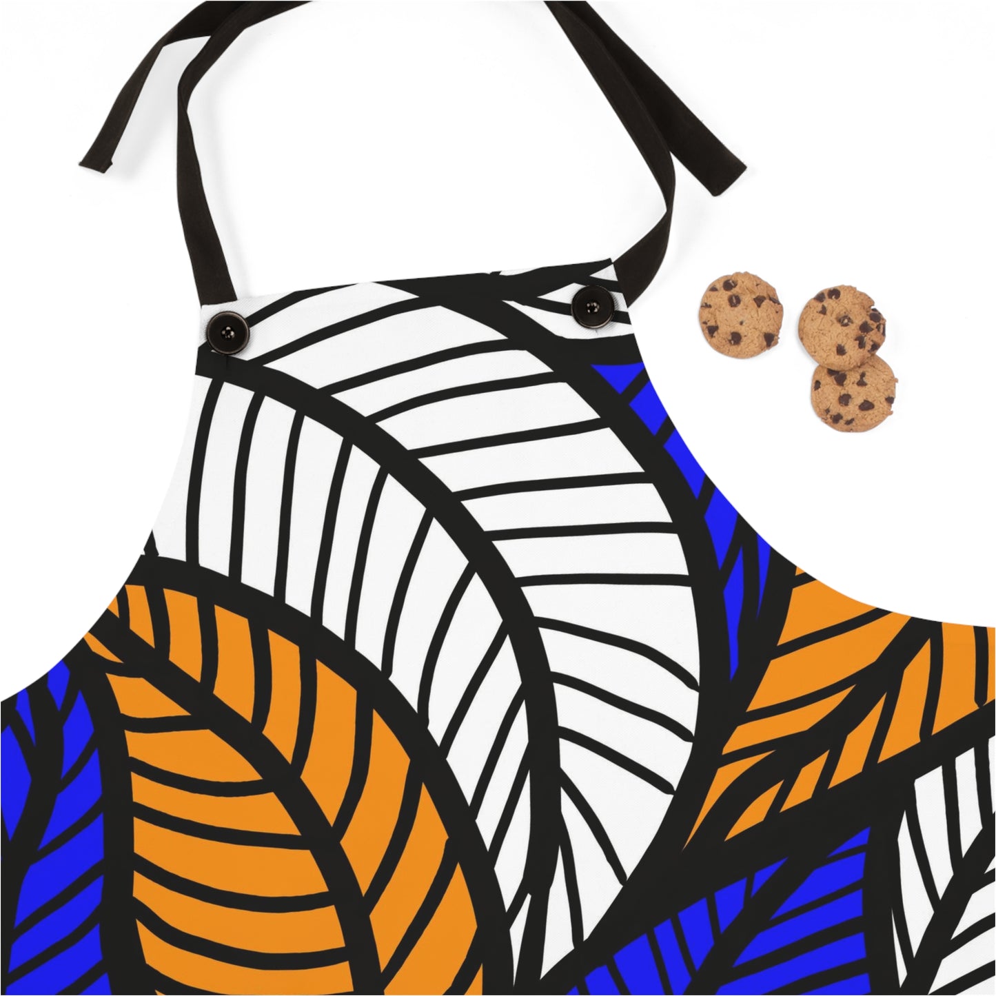 Blue Leaf Ankara Apron