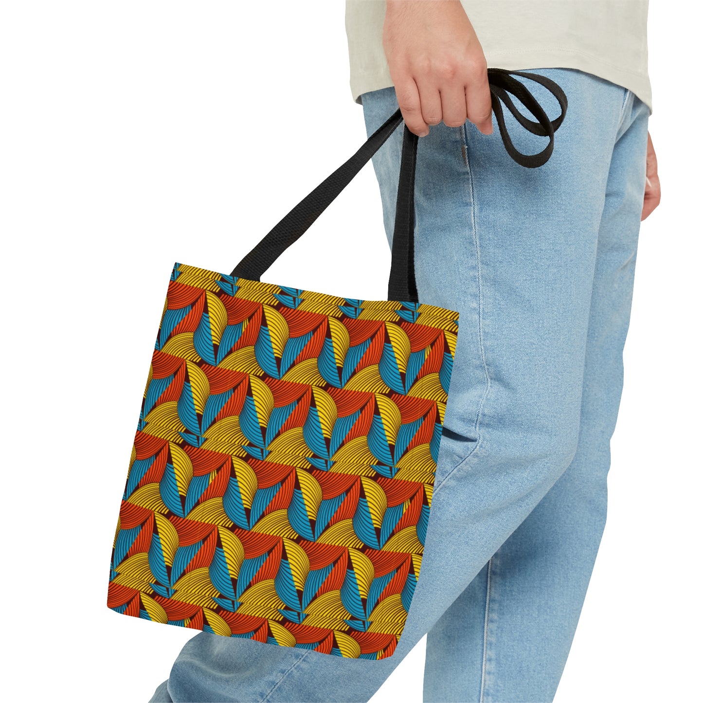 Orange Ankara Tote Bag