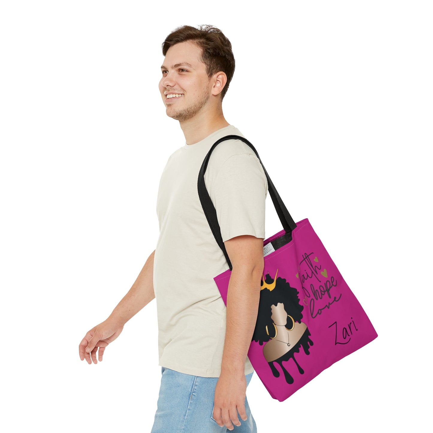 Personalized Faith...Hope...Love Tote Bag