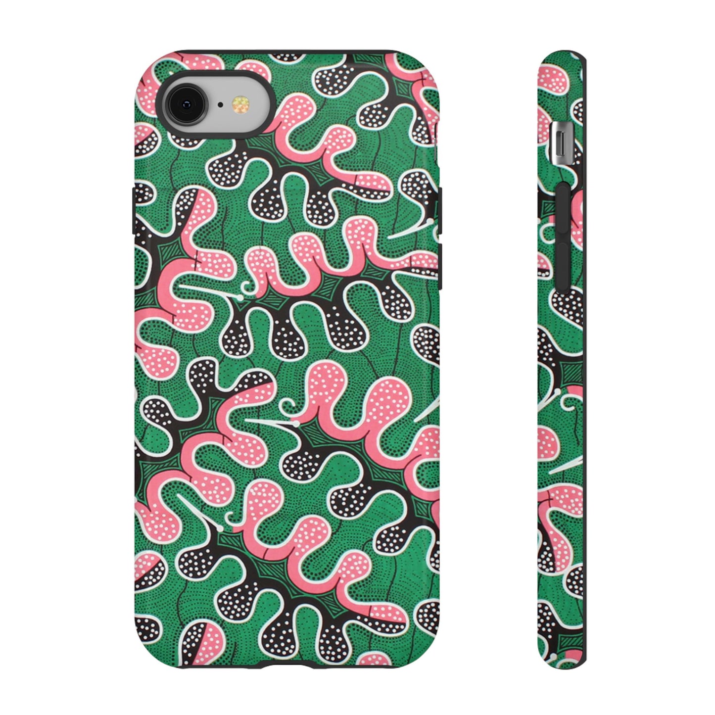 Green Pink iPhone Tough Cases | Ankara iPhone Case | Afrocentric iPhone Case