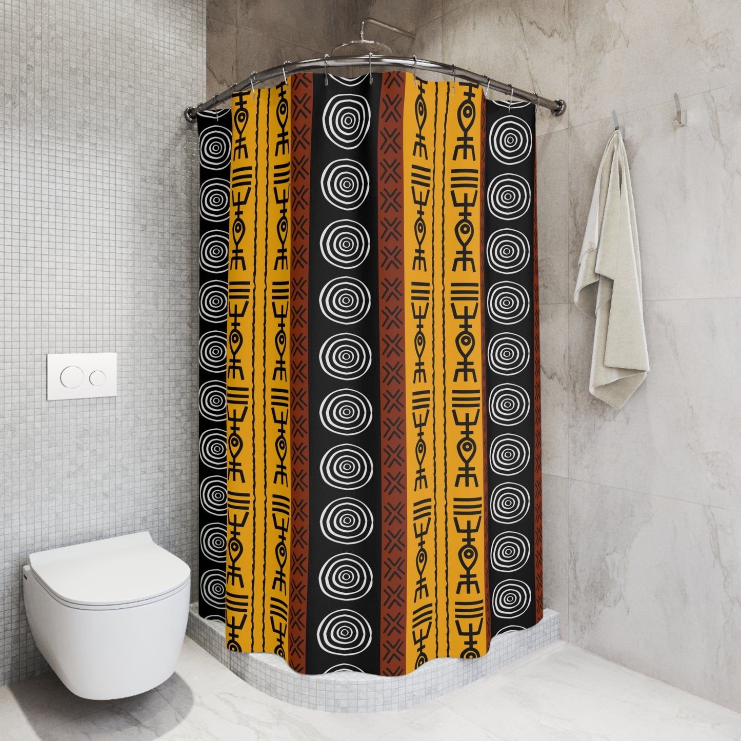 Tribal Mudcloth Design Shower Curtain