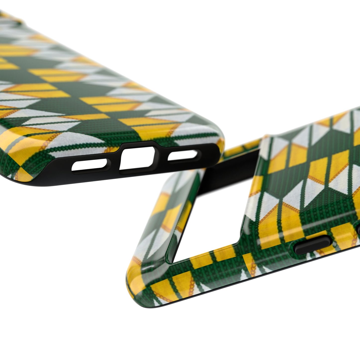 Green Gold White Ankara Google Pixel Tough Cases | African Google Pixel Case | Afrocentric Google Pixel Case