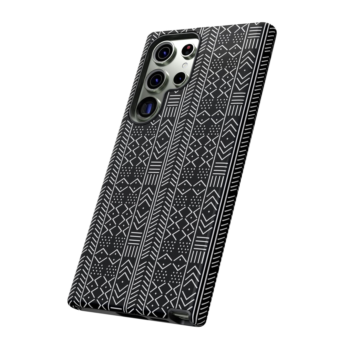 Black & White Mudcloth Samsung Tough Cases | African Samsung Case | Afrocentric Samsung Case
