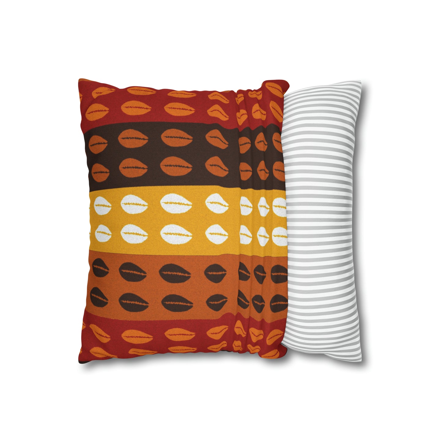 Colorful Cowrie Shell Square Pillow Case | Afrocentric Pillow Case