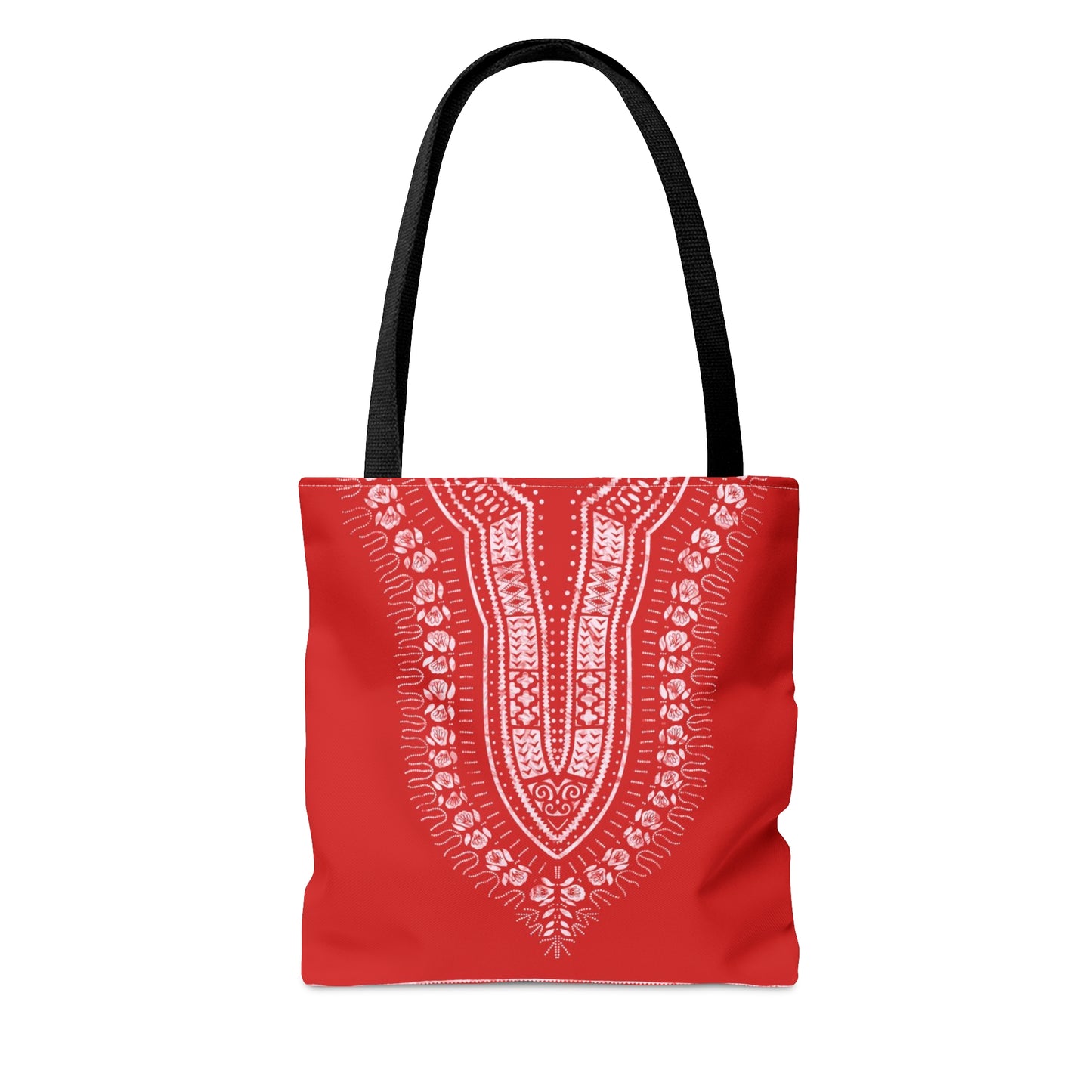 Red and White Dashiki Tote Bag