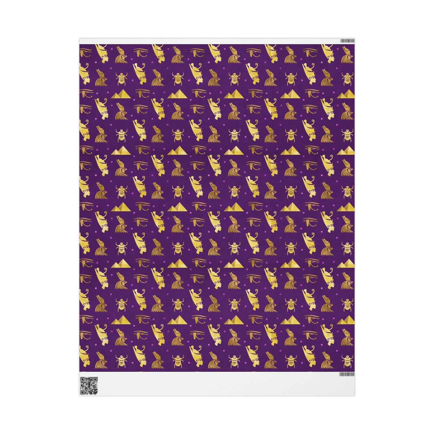 Purple and Gold Egyptian Wrapping Papers | African Wrapping Paper | Afrocentric Wrapping Paper | Ankh Craft Paper