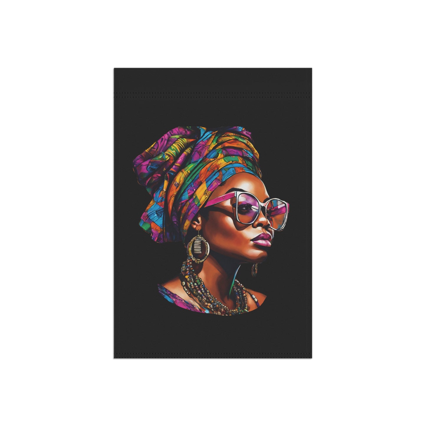 Headwrap Queen Home Flag | House Banner | Black Gifts | Yard Gifts | Yard Flag | Adinkra Banner