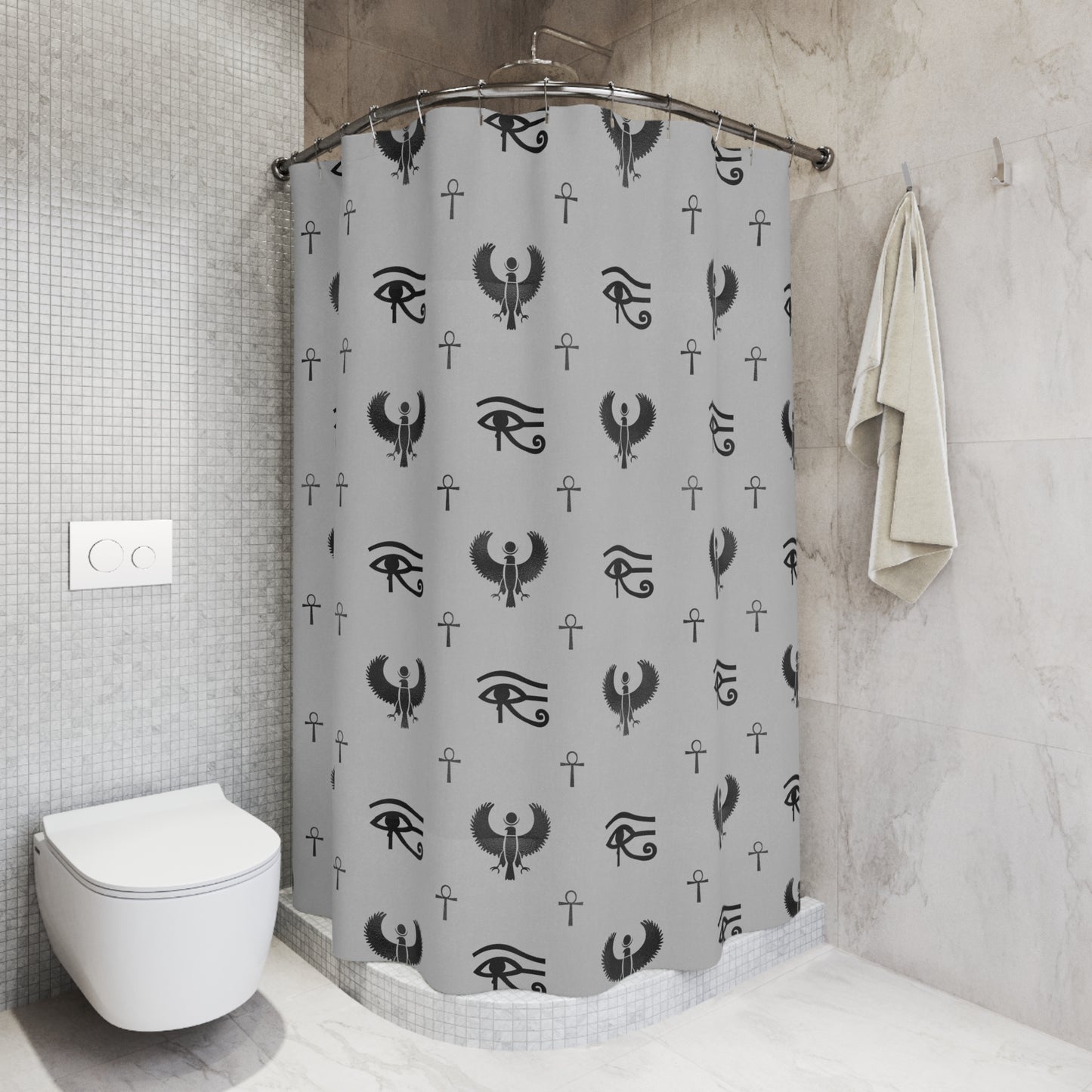 Grey Egyptian Shower Curtain