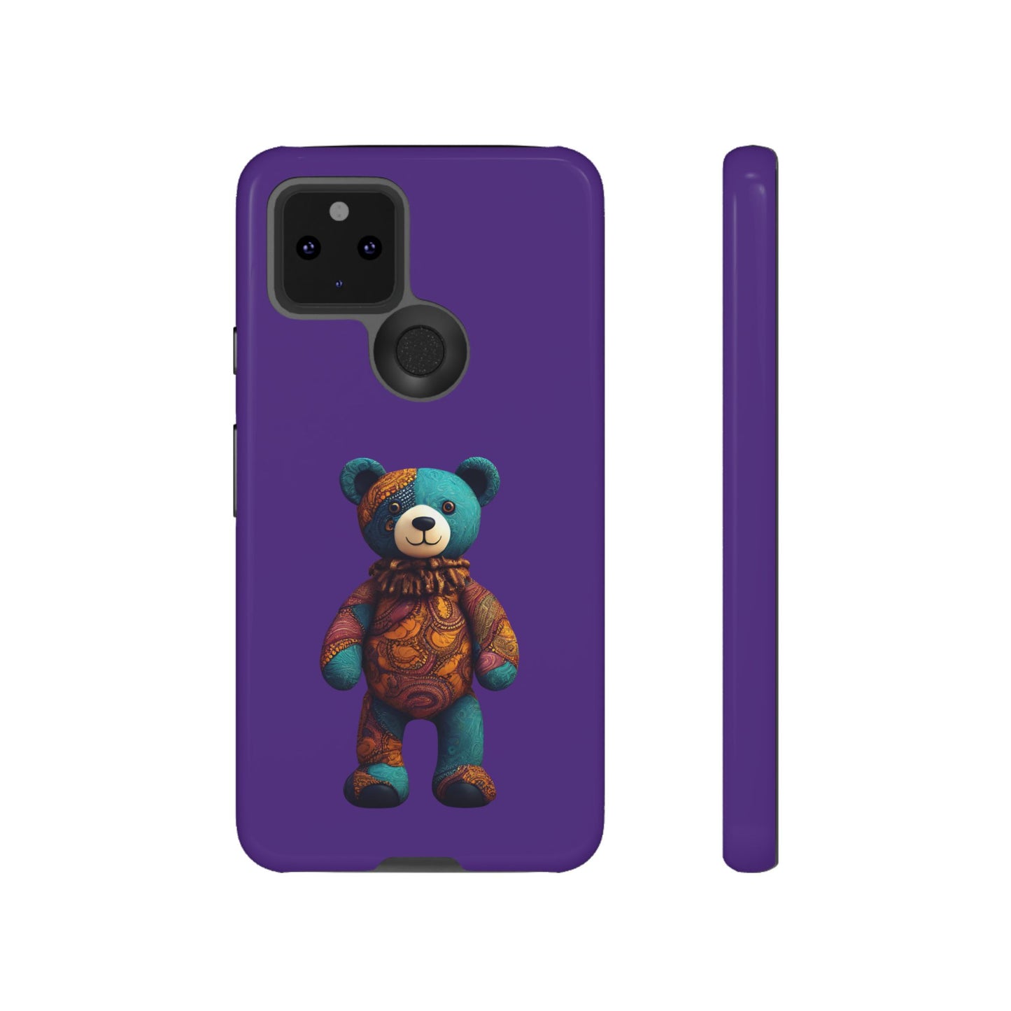 Purple and Blue Bear Google Pixel Tough Cases | African Google Pixel Case | Afrocentric Google Pixel Case