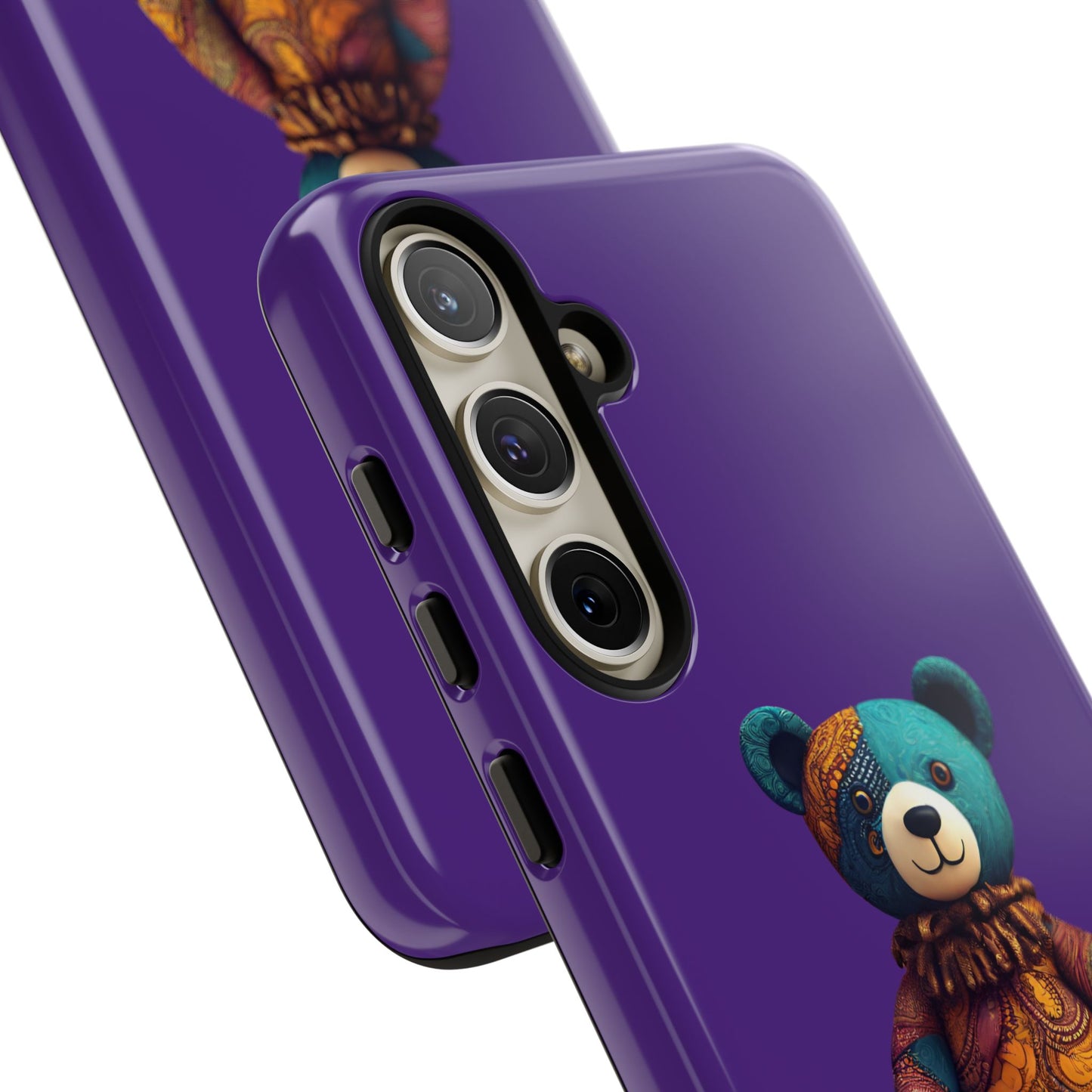 Purple and Blue Bear Samsung Tough Cases | African Samsung Case | Afrocentric Samsung Case