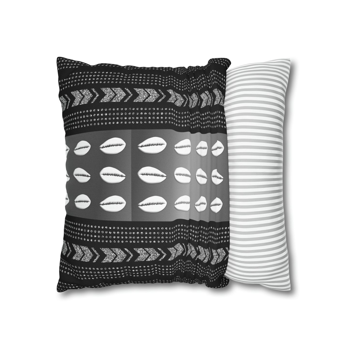 Cowrie Shell Ankara Square Pillow Case | Afrocentric Pillow Case