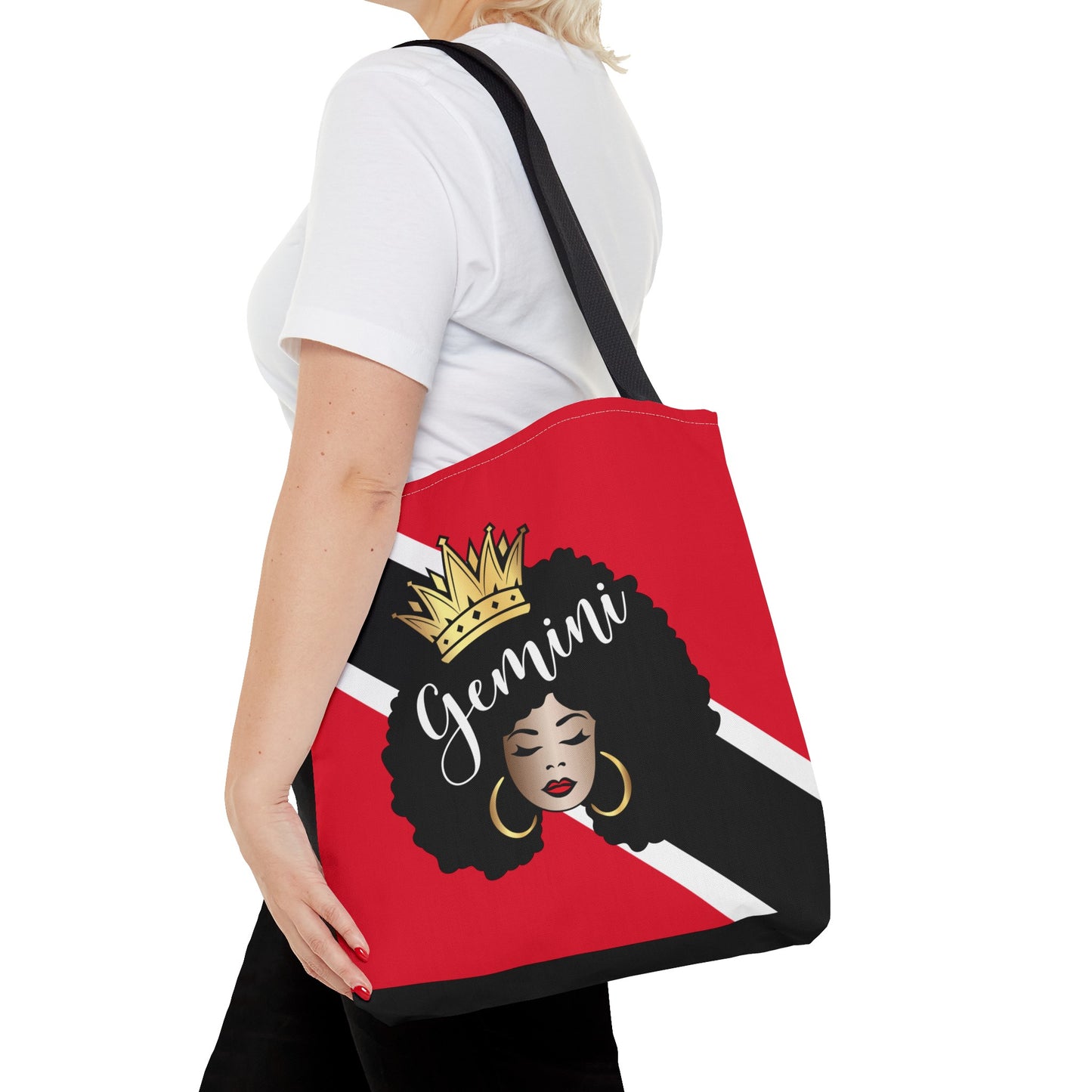 Trinidad Flag African American Woman Tote Bag | African Queen Bag | Black Girl Bag | Gemini Bag
