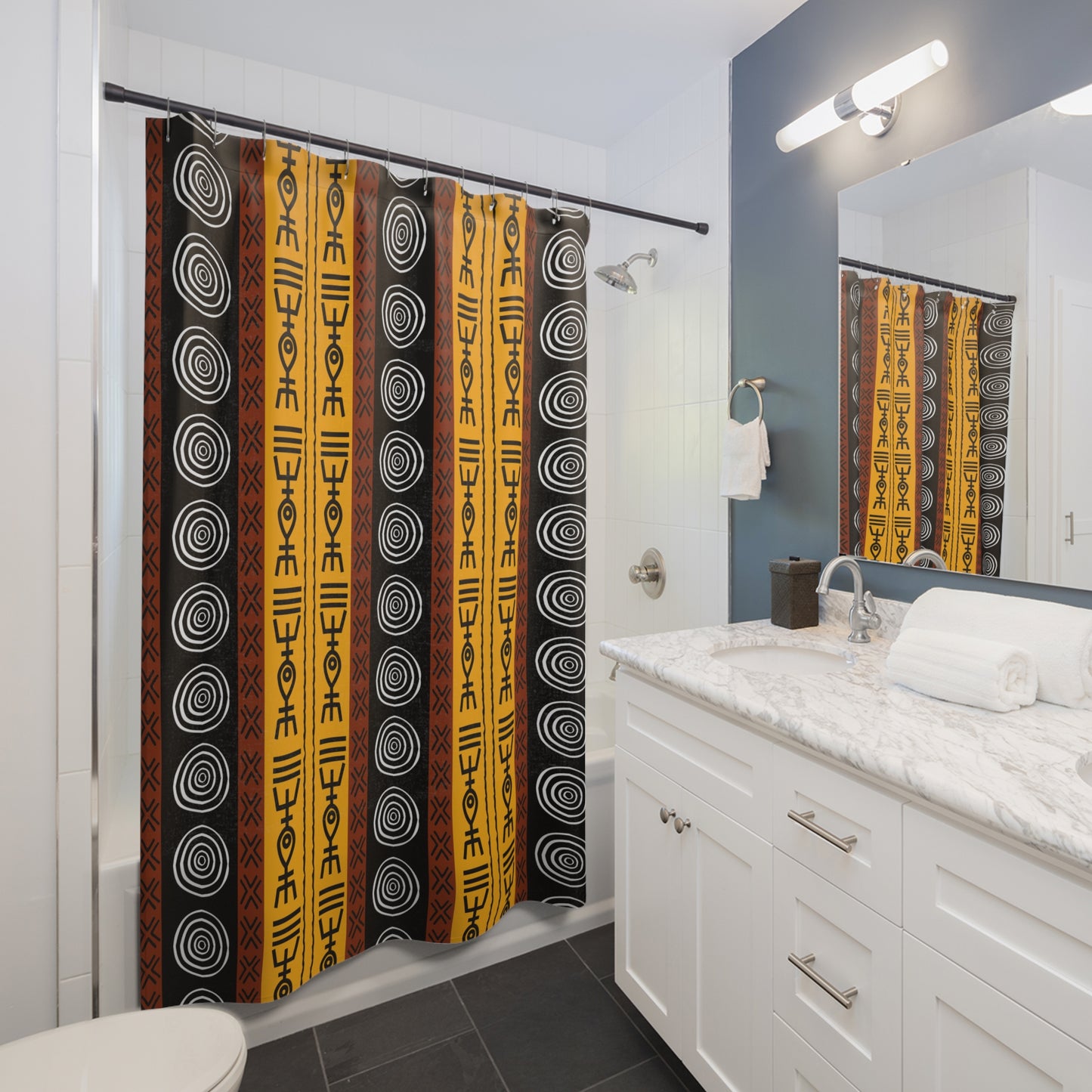 Tribal Mudcloth Design Shower Curtain