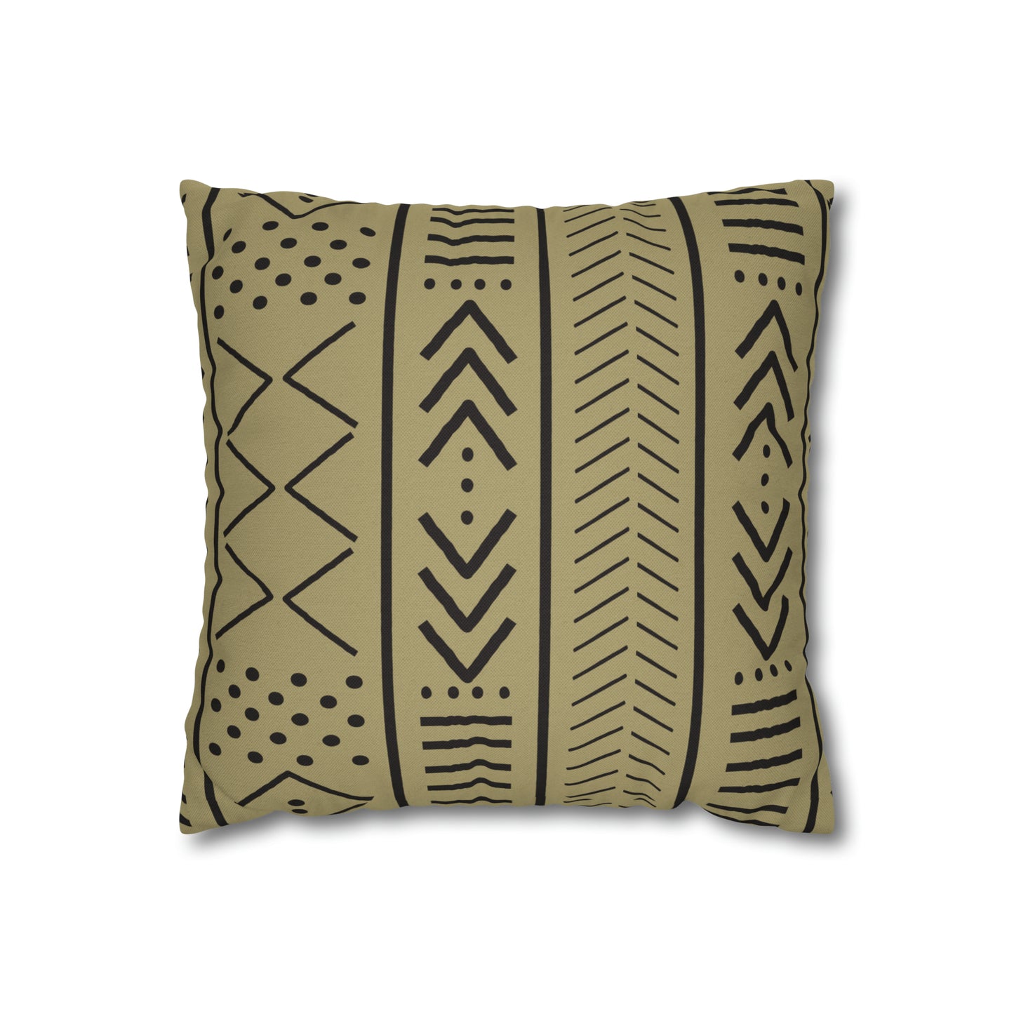 Biege Mudcloth Inspired Square Pillow Case | Afrocentric Pillow Case
