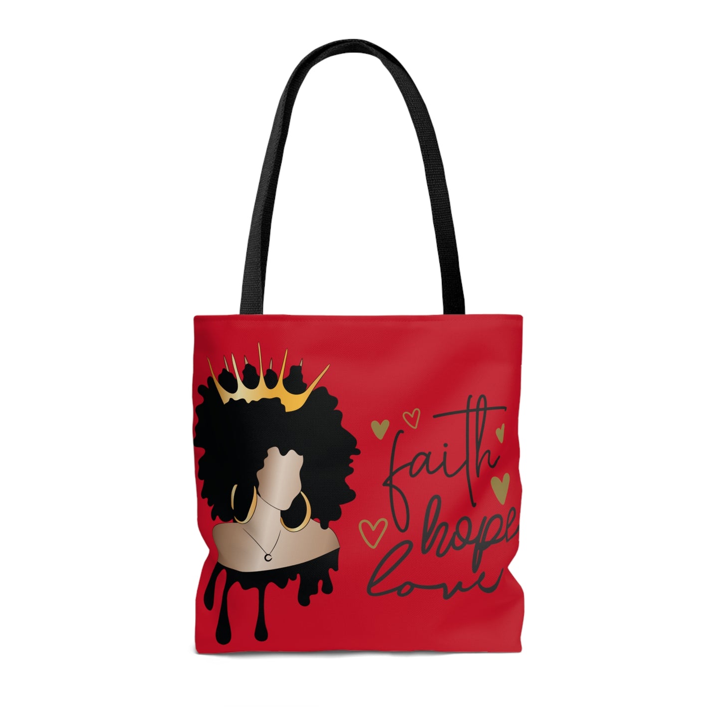 Red Faith...Hope...Love Tote Bag