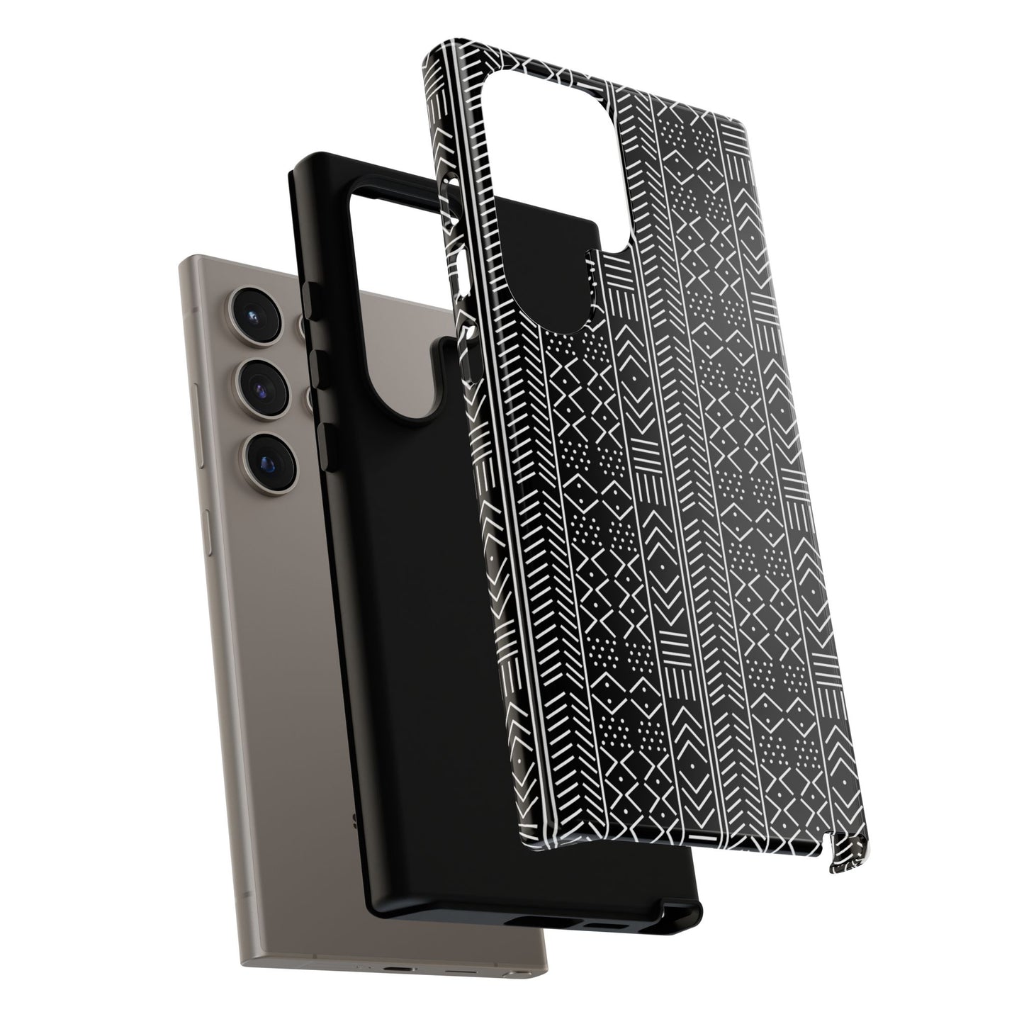 Black & White Mudcloth Samsung Tough Cases | African Samsung Case | Afrocentric Samsung Case