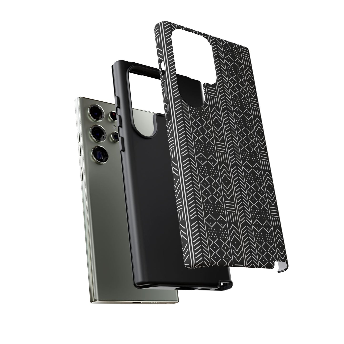 Black & White Mudcloth Samsung Tough Cases | African Samsung Case | Afrocentric Samsung Case