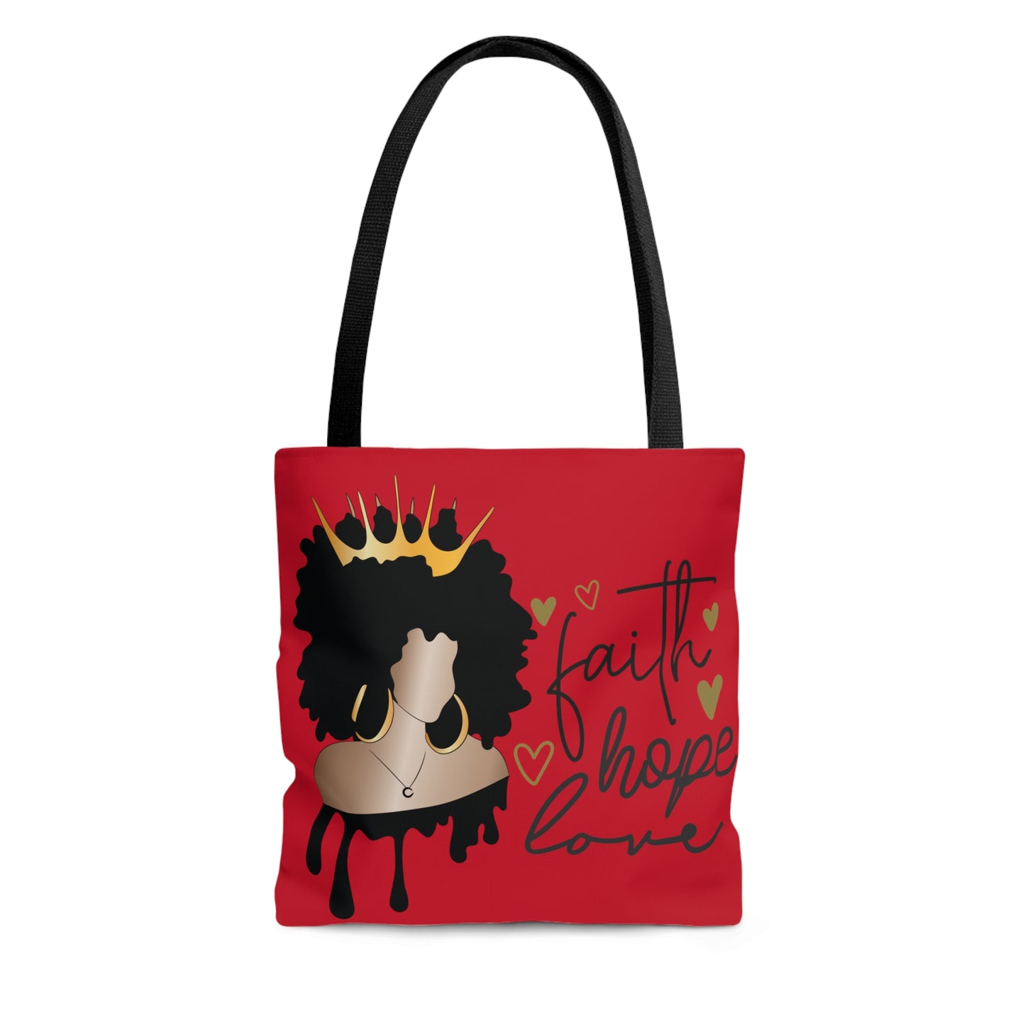 Red Faith...Hope...Love Tote Bag