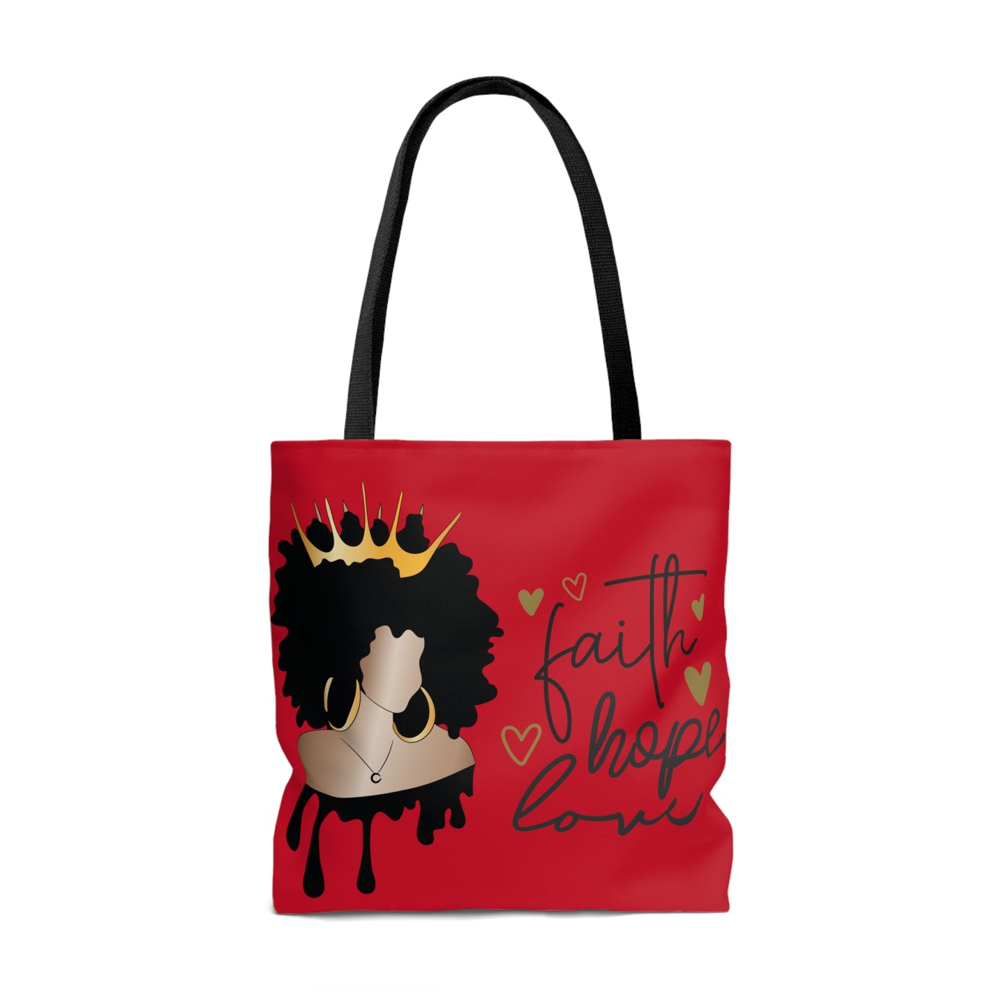 Red Faith...Hope...Love Tote Bag