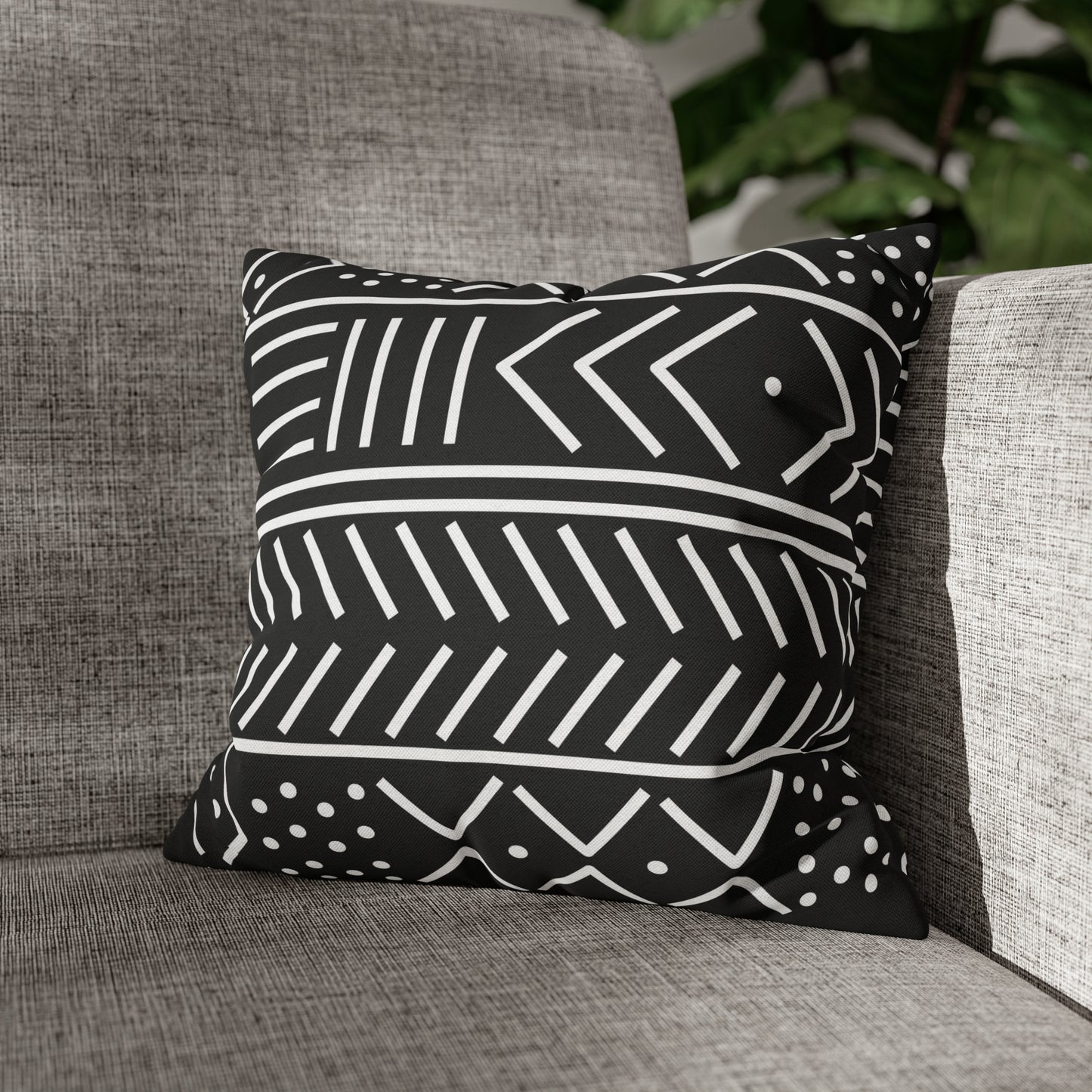 Tribal Square Pillow Case | Afrocentric Pillow Case | Mudcloth Pillow Case