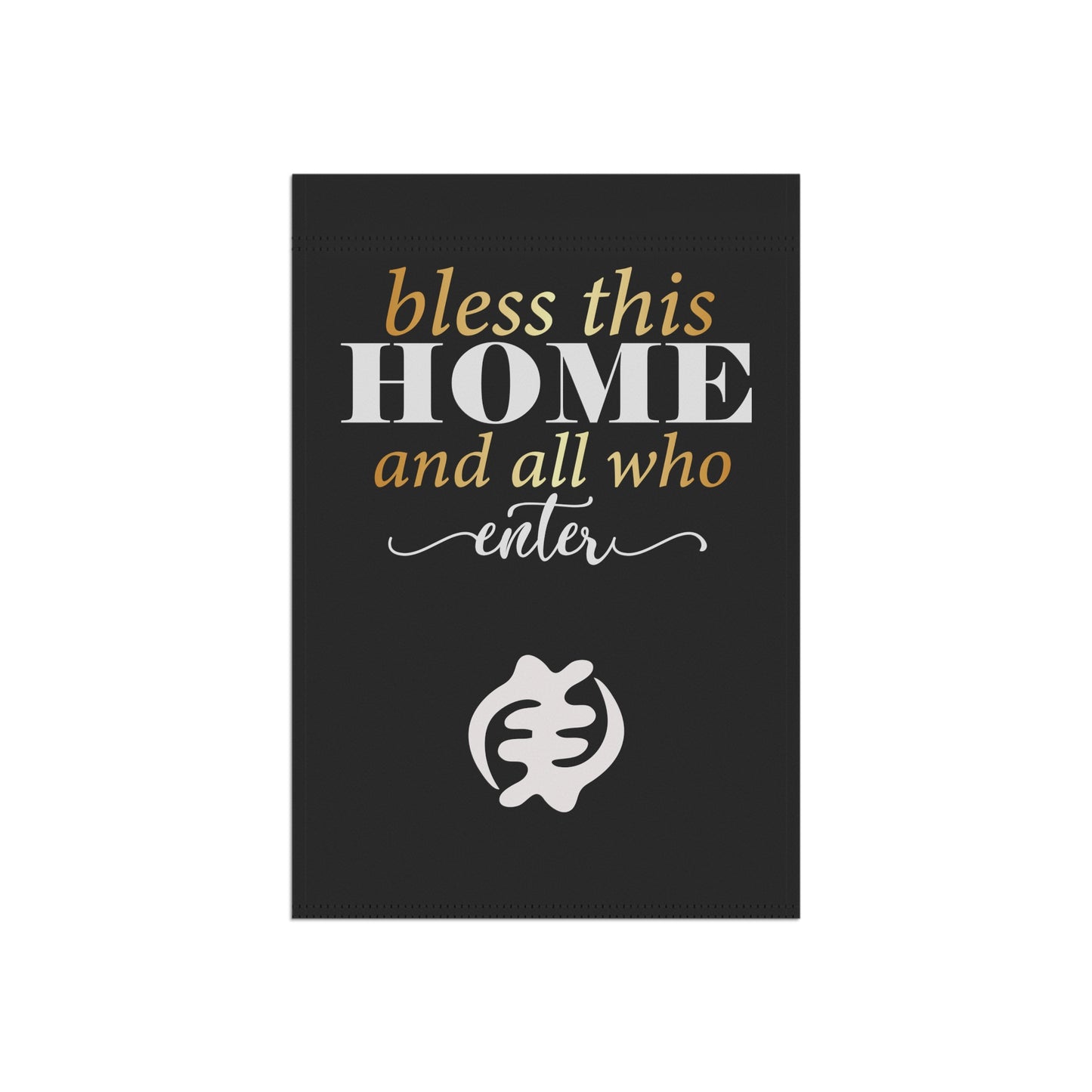 Gyenyame Bless This Home Flag | House Banner | Black Gifts | Yard Gifts | Yard Flag | Adinkra Banner