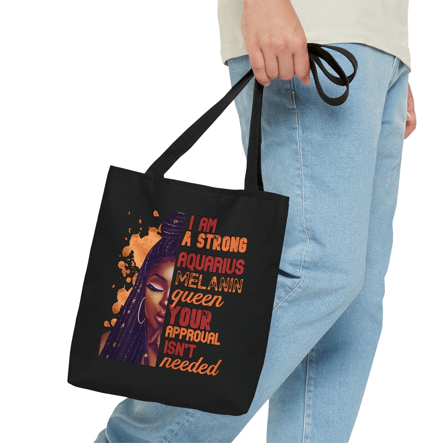 Aquarius Melanin Tote Bag (Add Your Name!)