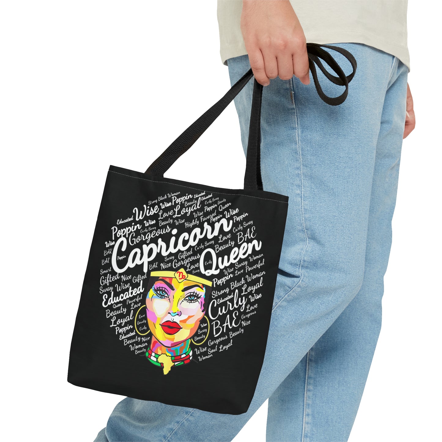 Capricorn Afro Queen Tote Bag