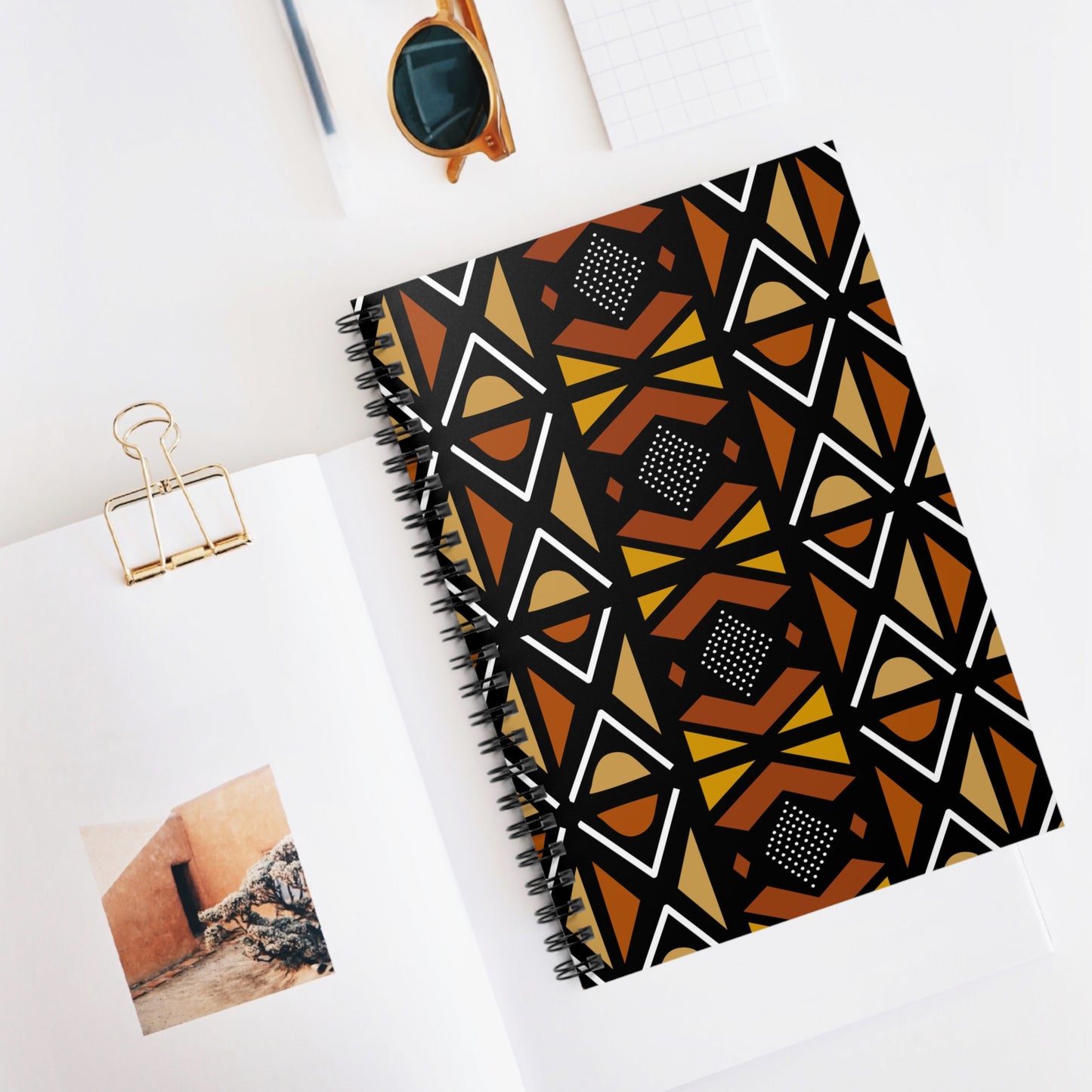 Mudcloth Spiral Notebook - Ruled Line