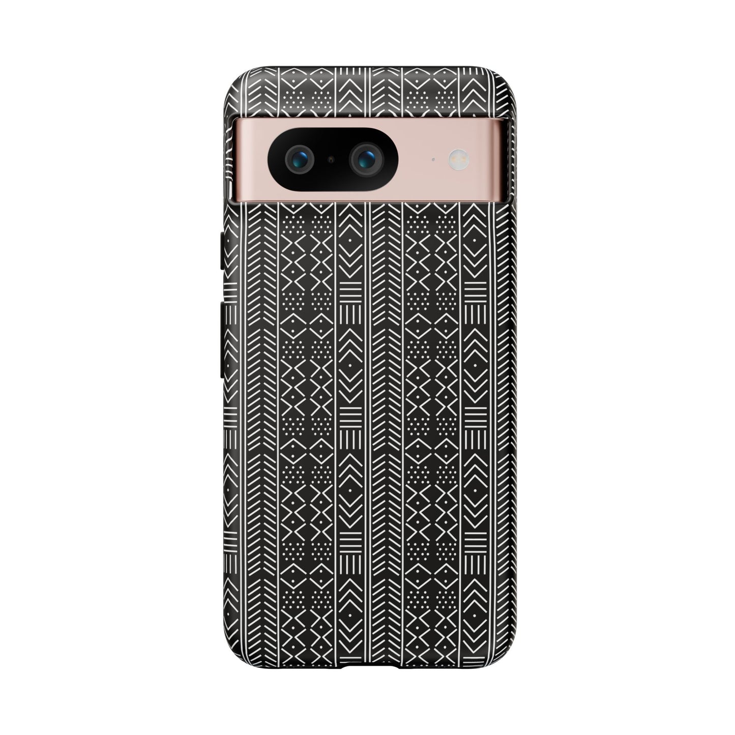 Black & White Mudcloth Google Pixel Tough Cases | African Google Pixel Case | Afrocentric Google Pixel Case