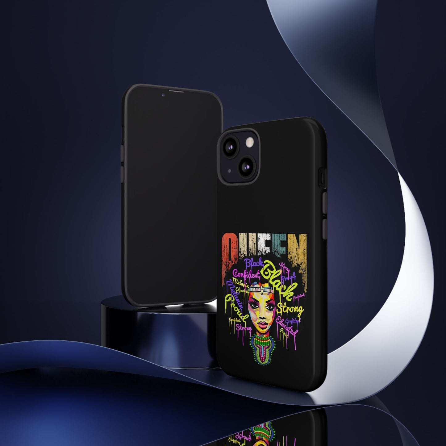 iPhone Black Queen Tough Cases | Ankara iPhone Case | Afrocentric iPhone Case