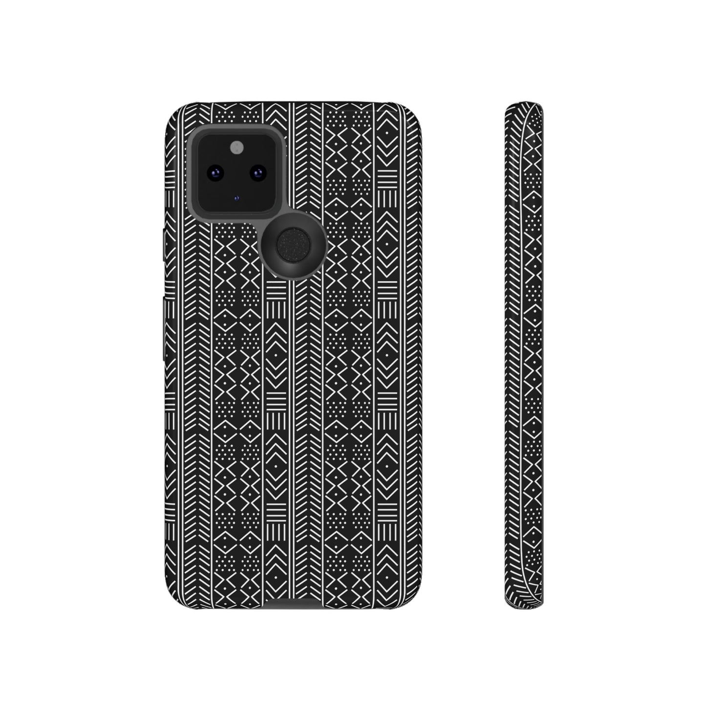 Black & White Mudcloth Google Pixel Tough Cases | African Google Pixel Case | Afrocentric Google Pixel Case