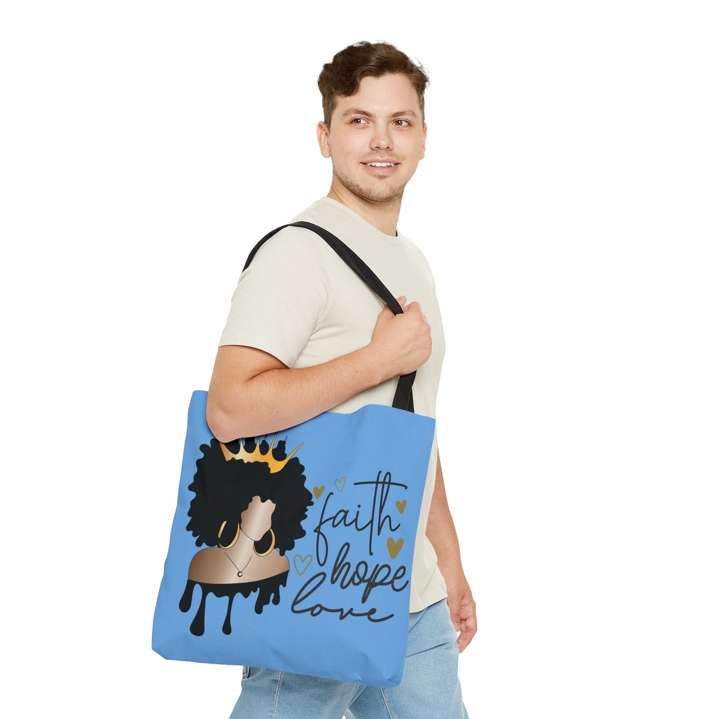 Columbia Blue Faith...Hope...Love Tote Bag (Add Your Name!)