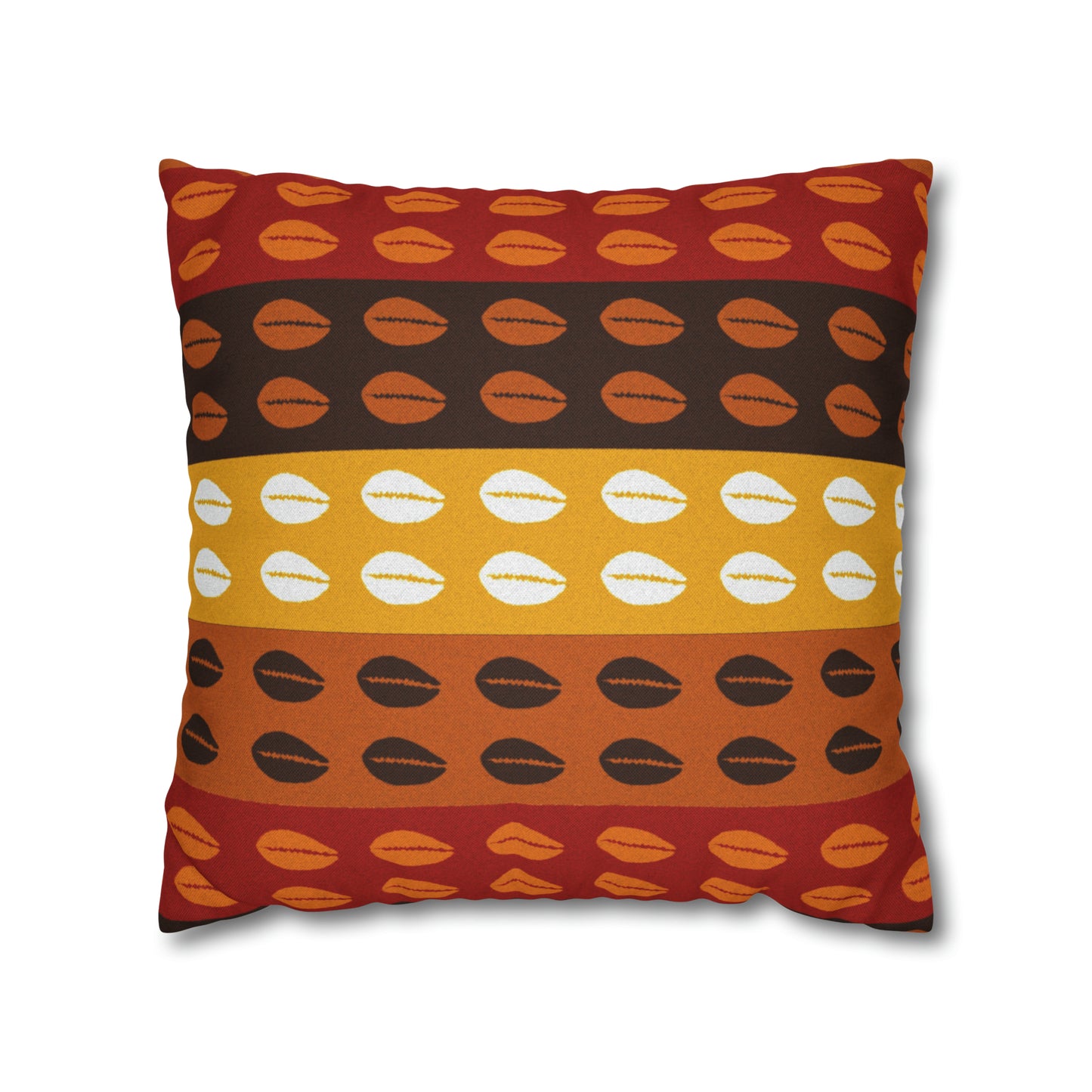 Colorful Cowrie Shell Square Pillow Case | Afrocentric Pillow Case