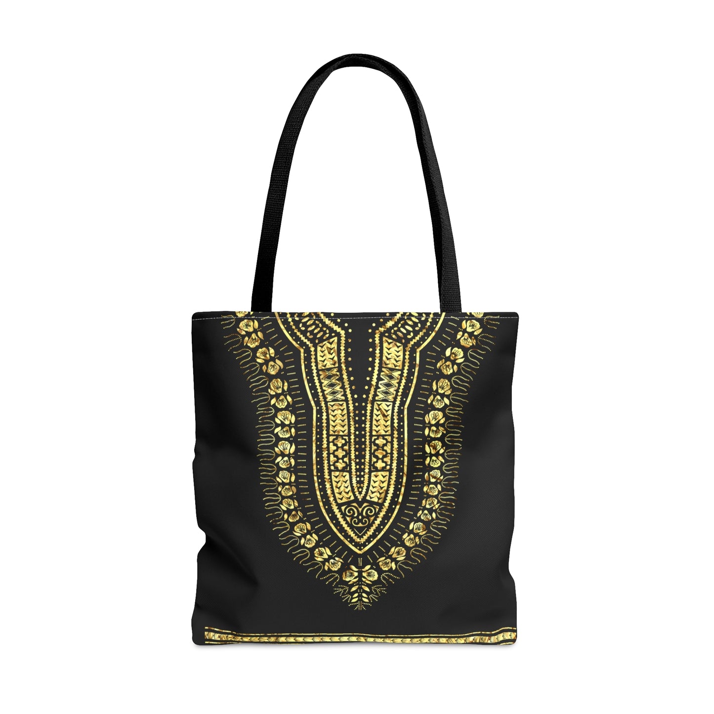 Black and Gold Dashiki Tote Bag