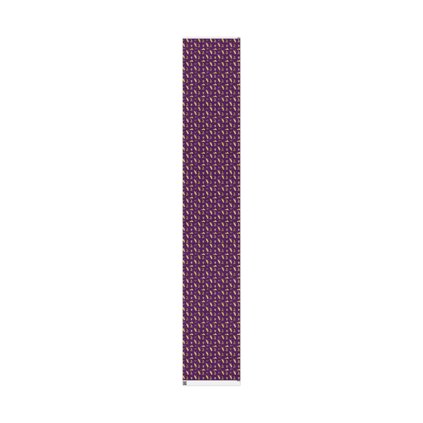 Purple and Gold Egyptian Wrapping Papers | African Wrapping Paper | Afrocentric Wrapping Paper | Ankh Craft Paper