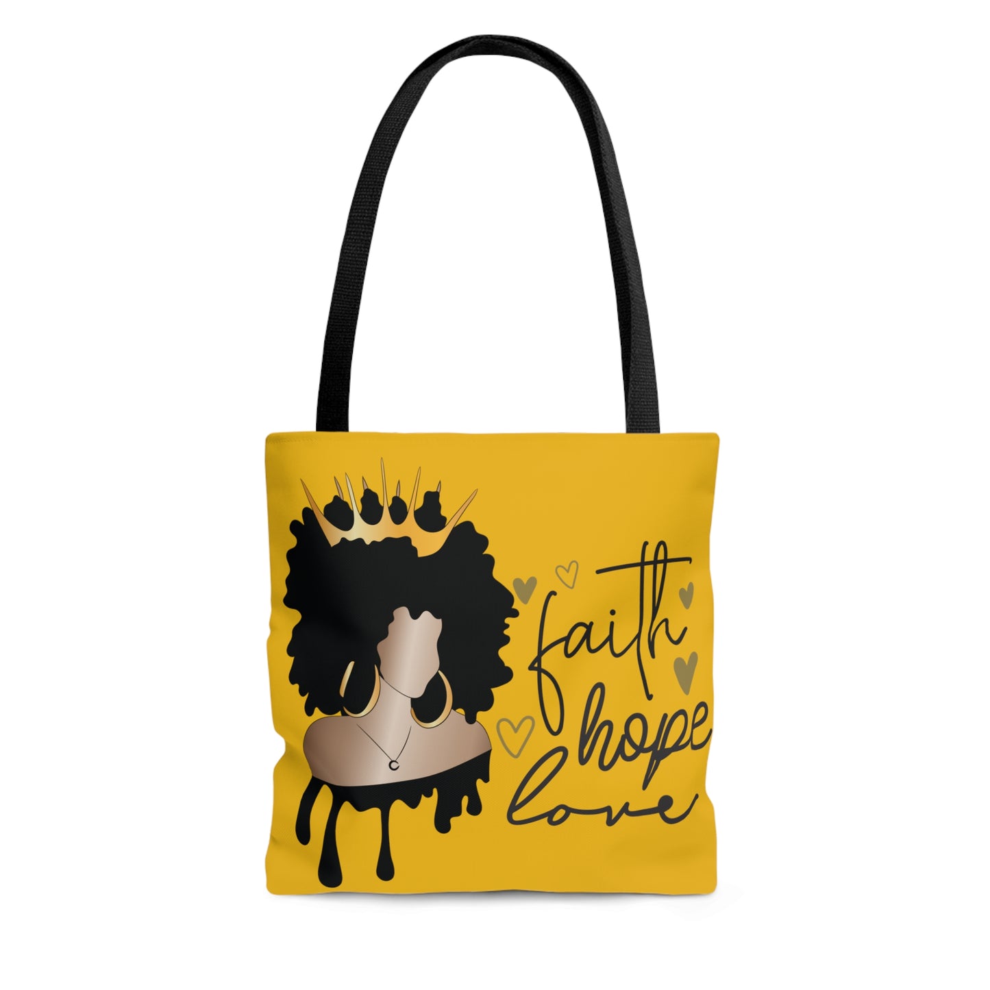 Gold Faith...Hope...Love Tote Bag