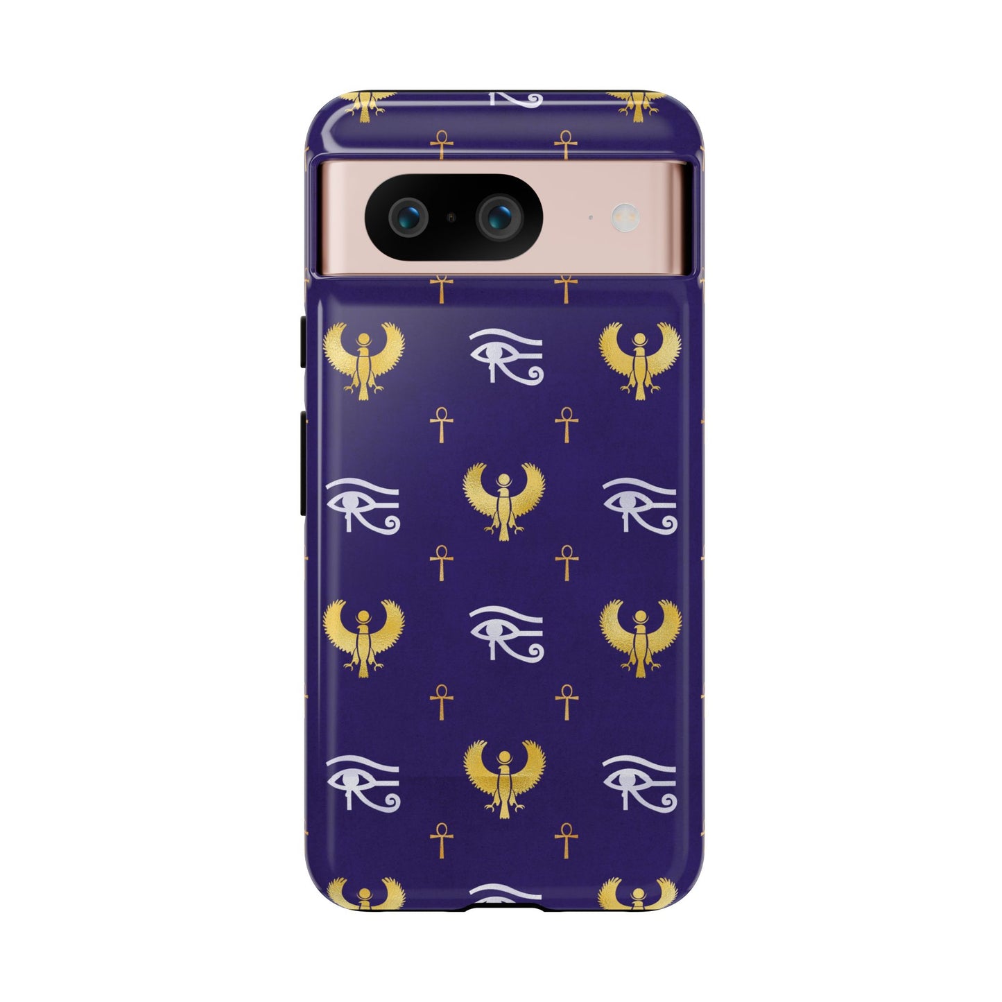 Blue Gold Egyptian Google Pixel Tough Cases | African Google Pixel Case | Afrocentric Google Pixel Case | Egyptian Phone Case