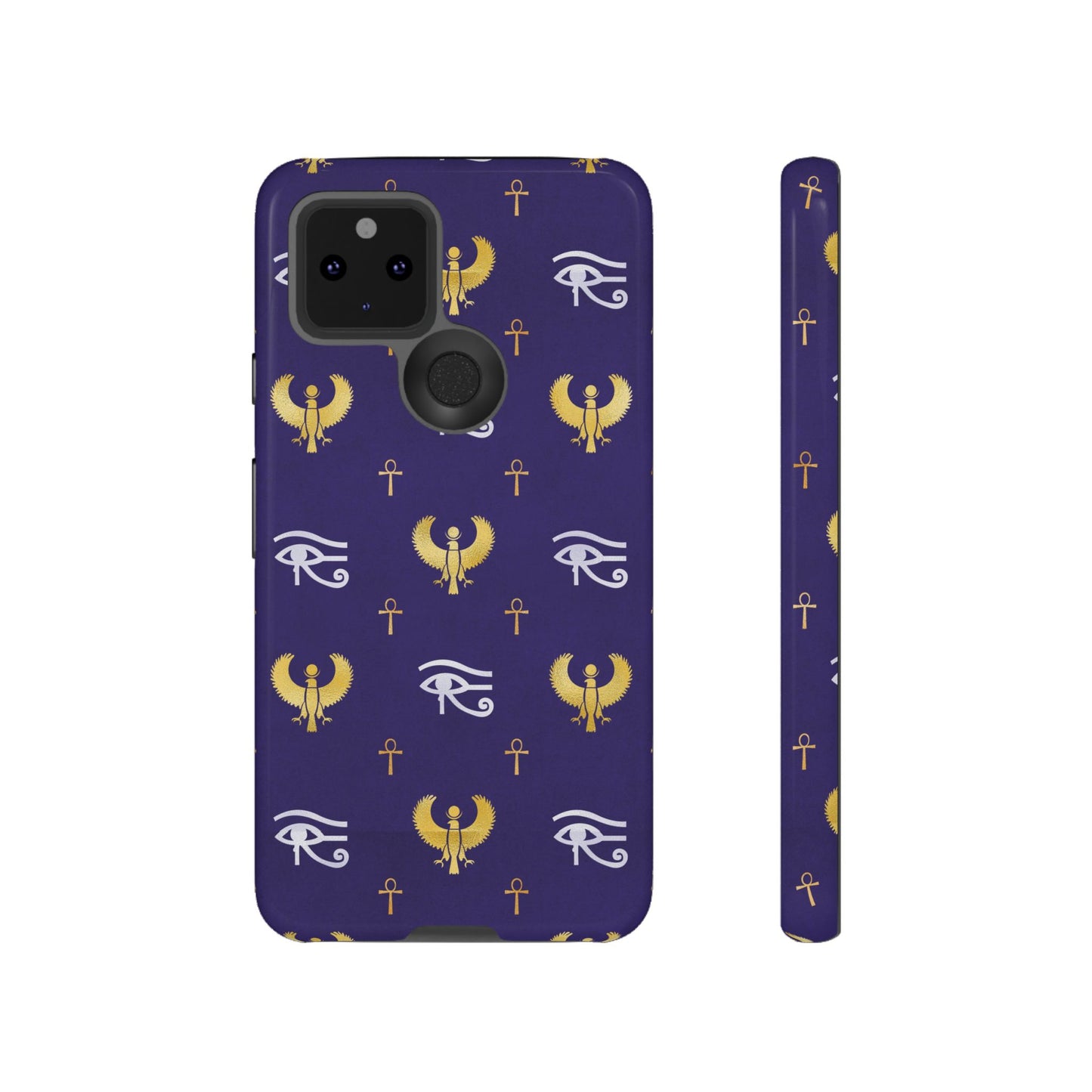 Blue Gold Egyptian Google Pixel Tough Cases | African Google Pixel Case | Afrocentric Google Pixel Case | Egyptian Phone Case