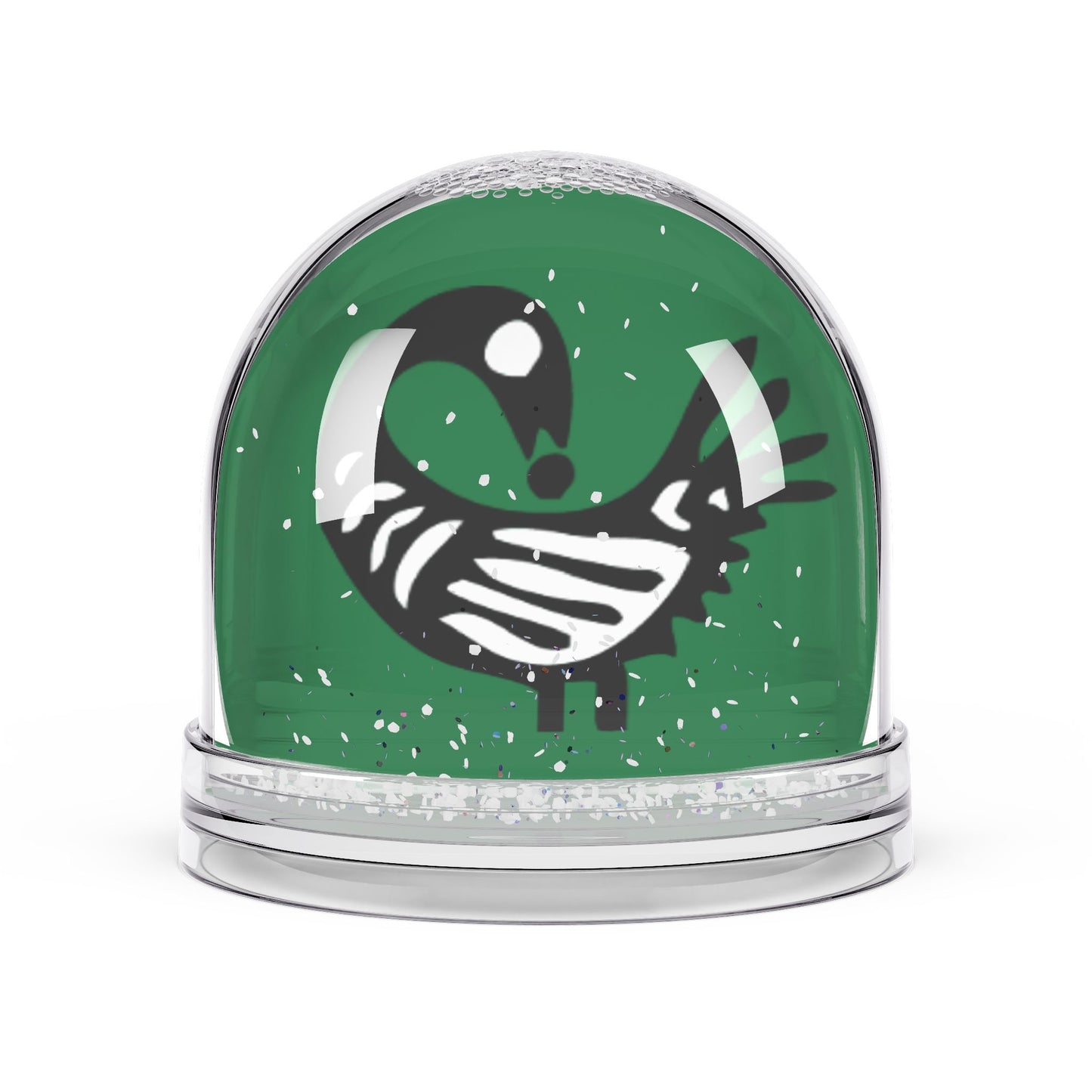 Snow Globe with Sankofa Design, Unique Home Decor, Winter Wonderland Decor, Holiday Gift, Collectible Decorative Item