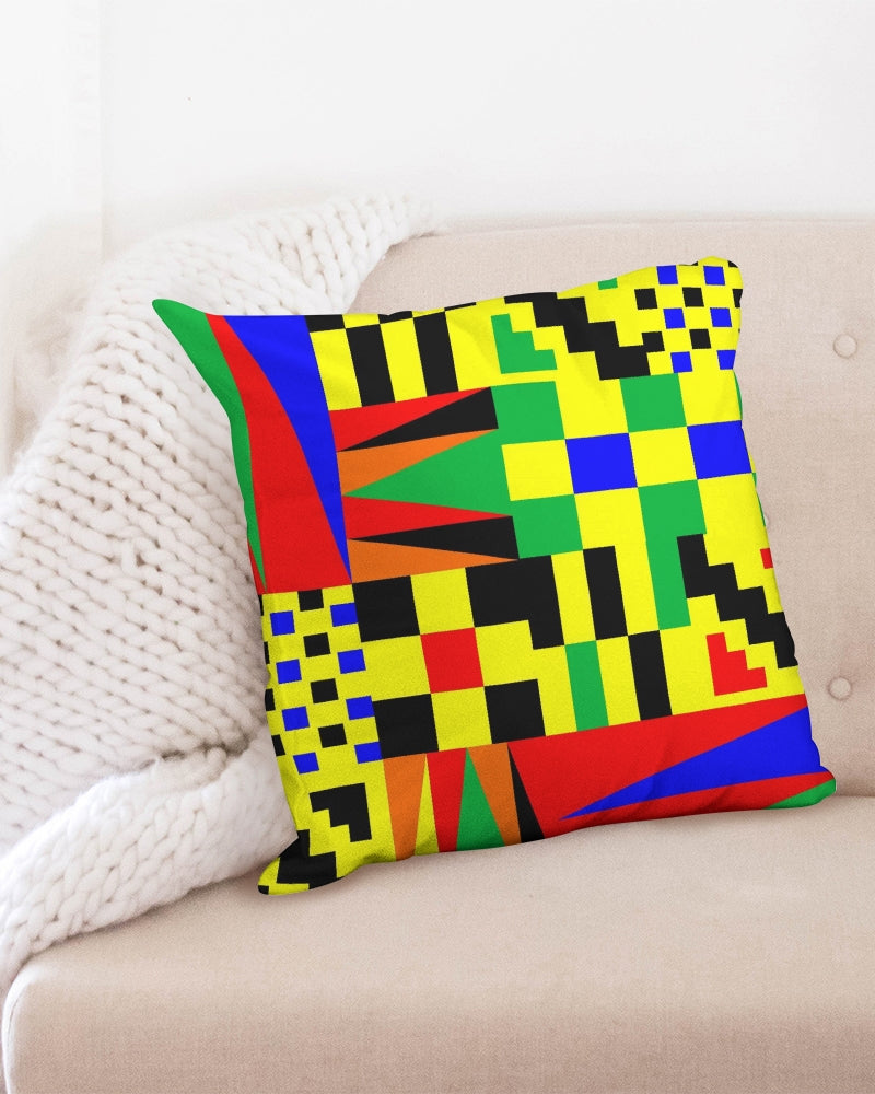 Kente Cloth 4 Throw Pillow Case 20"x20"