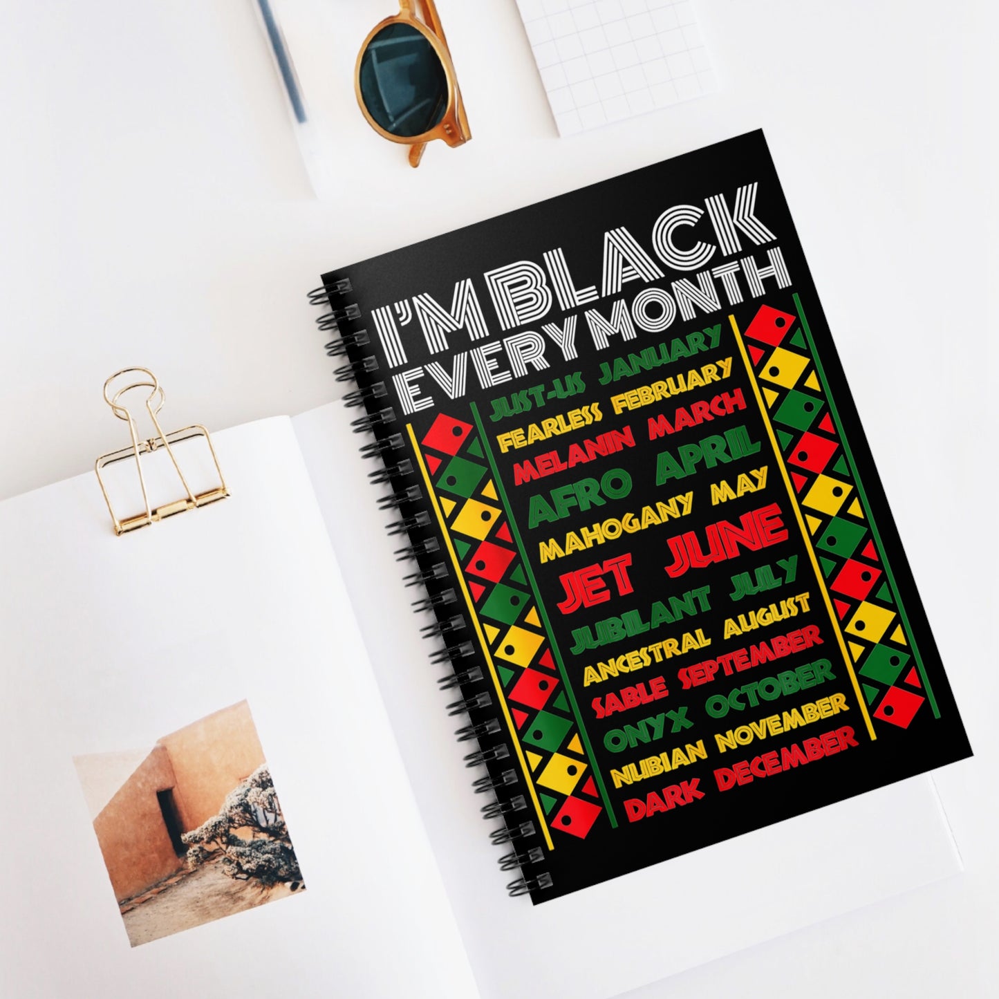 I AM Black History Spiral Notebook - Ruled Line