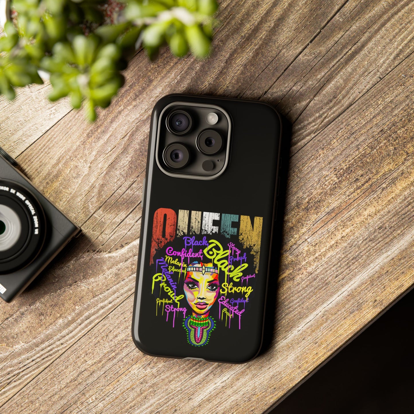 iPhone Black Queen Tough Cases | Ankara iPhone Case | Afrocentric iPhone Case