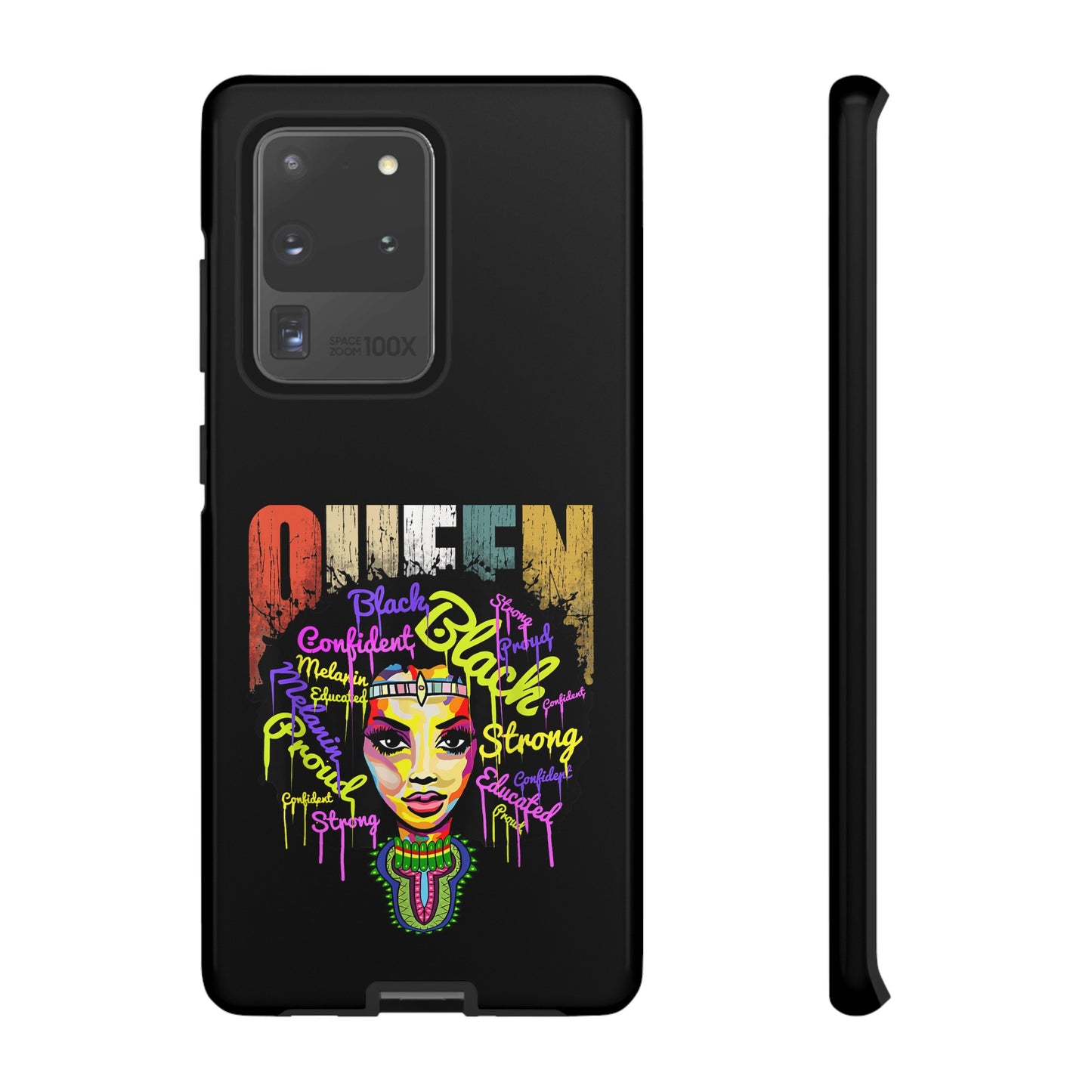 Black Queen Samsung Tough Cases | African Samsung Case | Afrocentric Samsung Case | Ankara Samsung Phone Case
