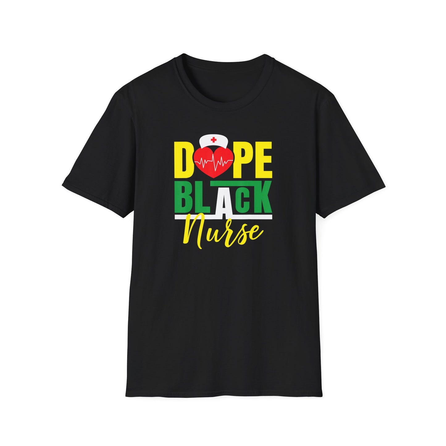 Dope Black Nurse Unisex Softstyle T-Shirt