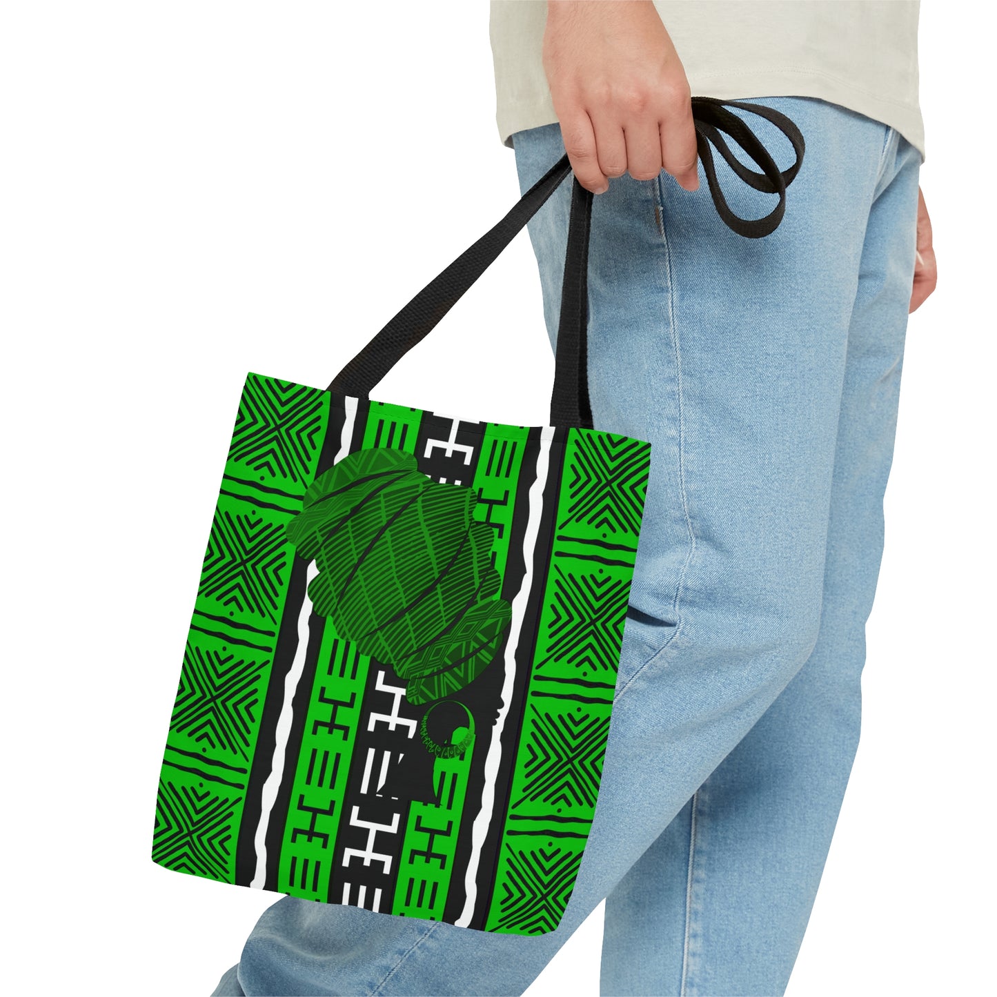Green Mudcloth  Tote Bag