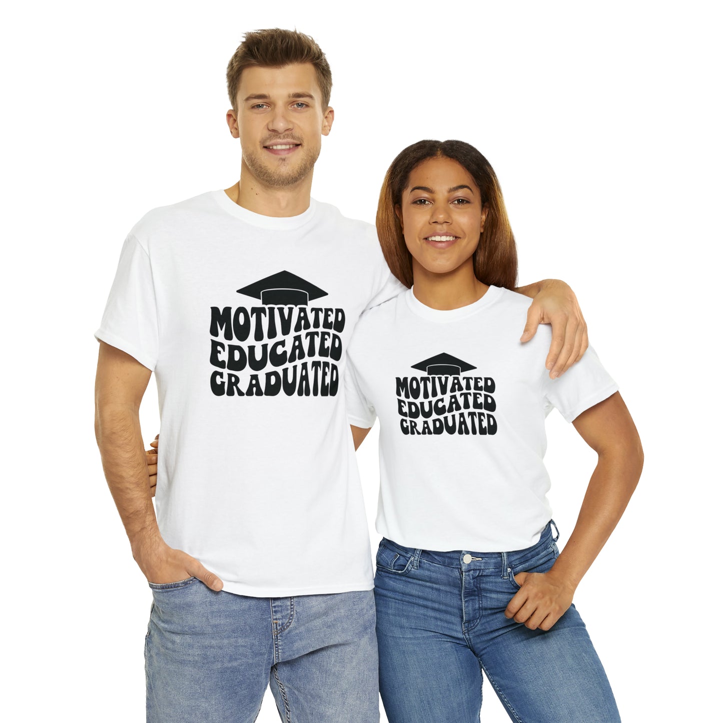 Motivated..Educated..Graduated Cotton Tee