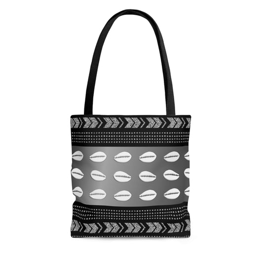 Cowrie Shell Mudcloth Inspired Tote Bag