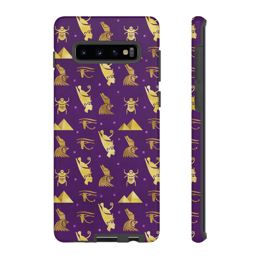 Purple and Gold Egyptian Samsung Tough Cases | African Samsung Case | Afrocentric Samsung Case | Egyptian Samsung Case