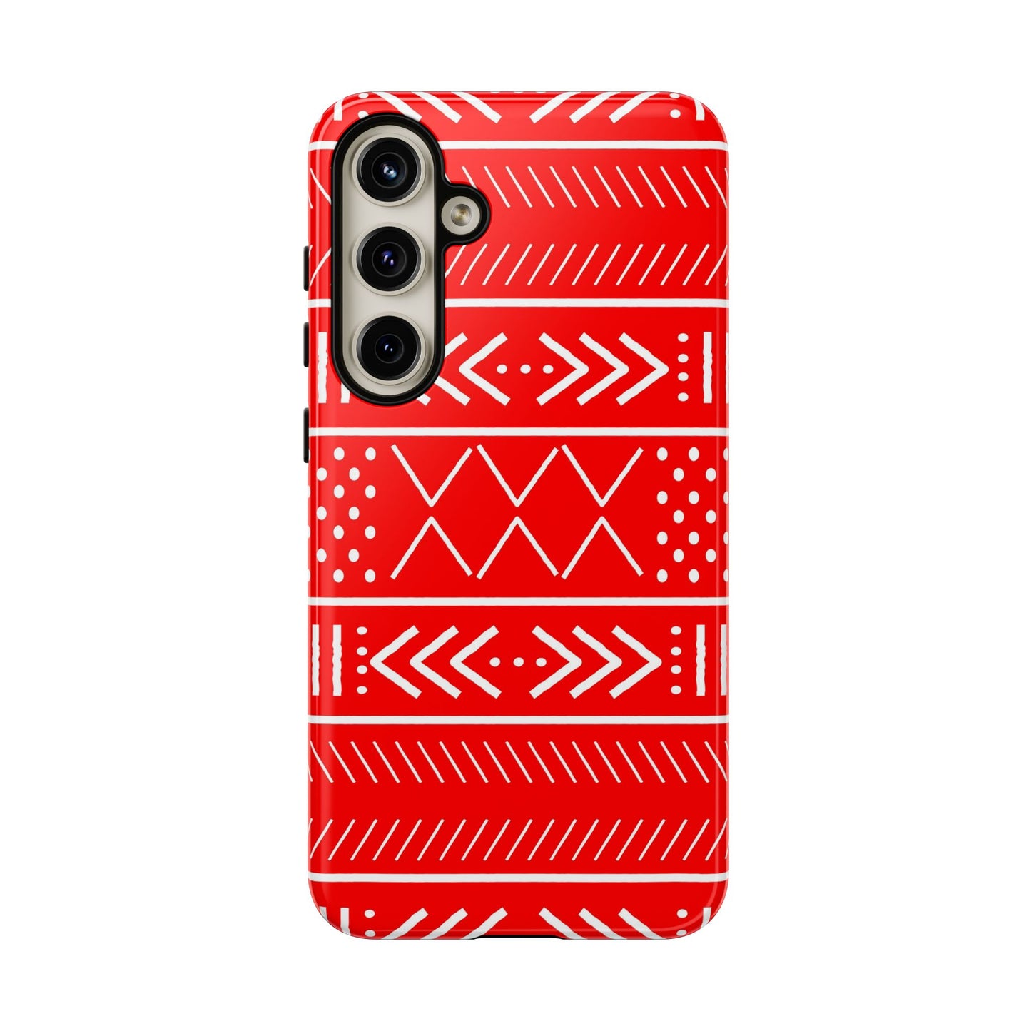 Red and White Mudcloth Samsung Tough Cases | African Samsung Case | Afrocentric Samsung Case | Mudcloth Samsung Case